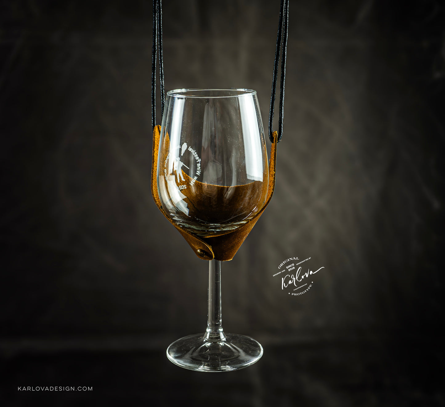 Leather Wine Glass Holder Necklace – Hands-Free Wine Tasting Carrier – Video Tutorial - PDF Pattern, DXF and SVG Included