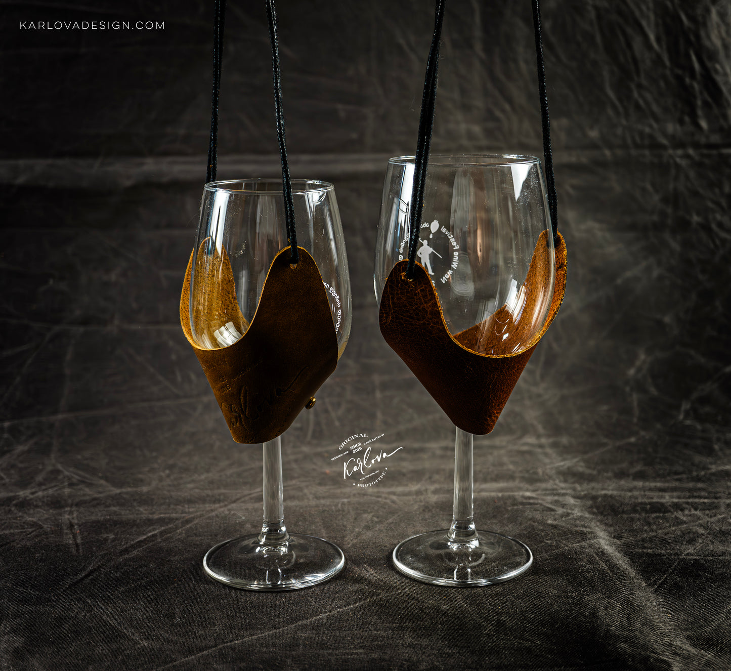 Leather Wine Glass Holder Necklace – Hands-Free Wine Tasting Carrier – Video Tutorial - PDF Pattern, DXF and SVG Included