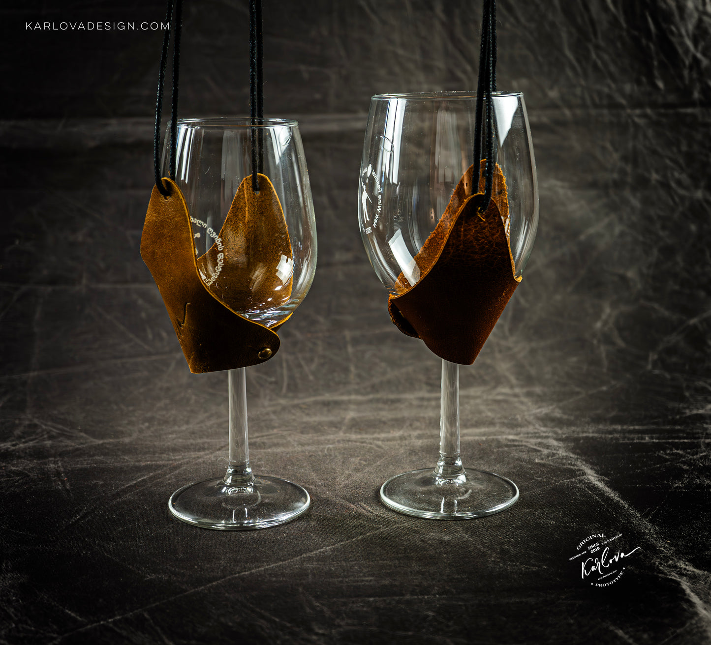 Leather Wine Glass Holder Necklace – Hands-Free Wine Tasting Carrier – Video Tutorial - PDF Pattern, DXF and SVG Included