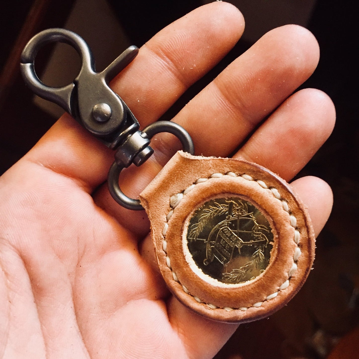 Free Coin Keyring Leather Pattern - Download PDF - Karlova Design