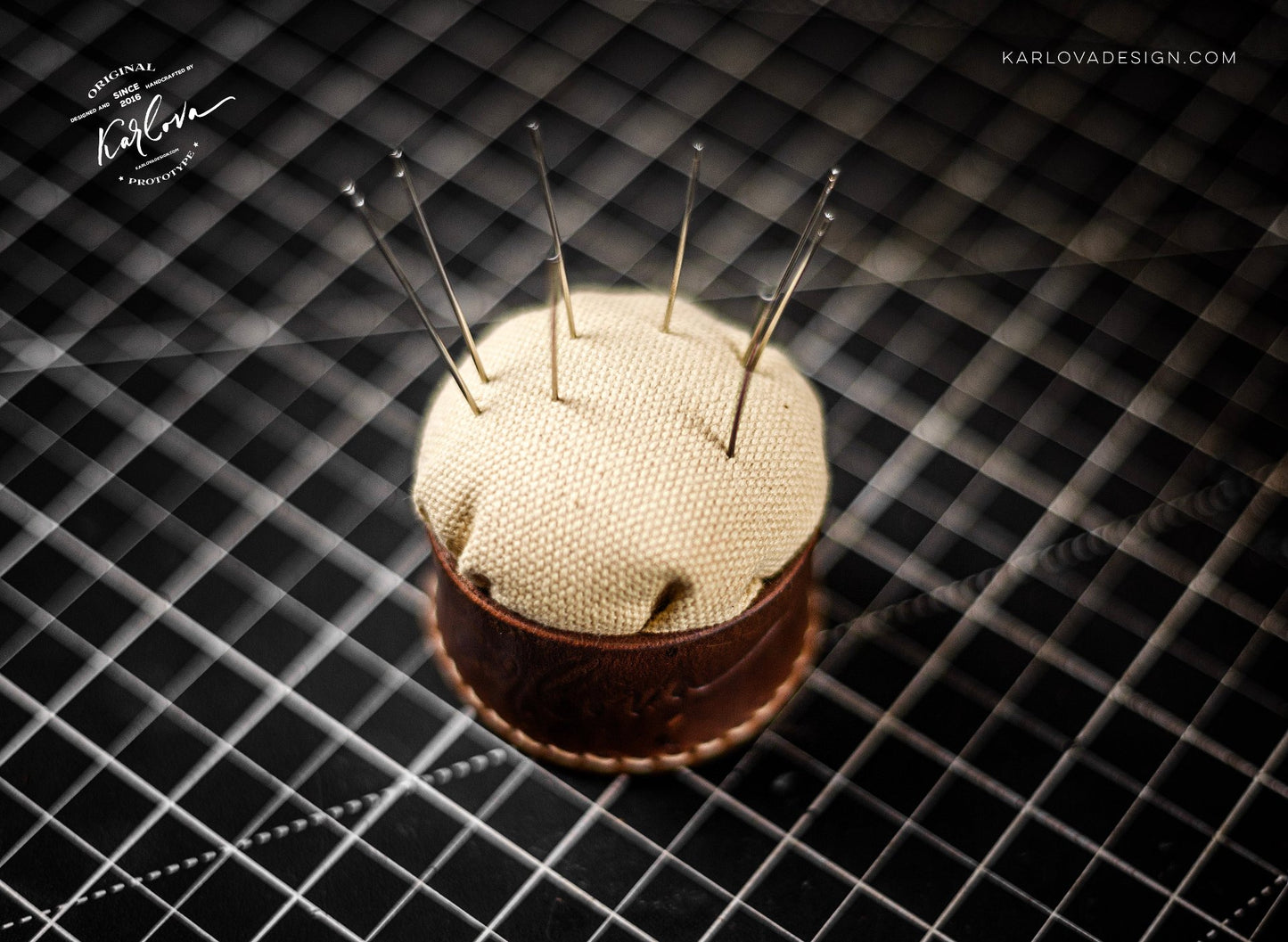 Free Leather and Fabric Pin Cushion Pattern - Download PDF - Video Tutorial - Karlova Design