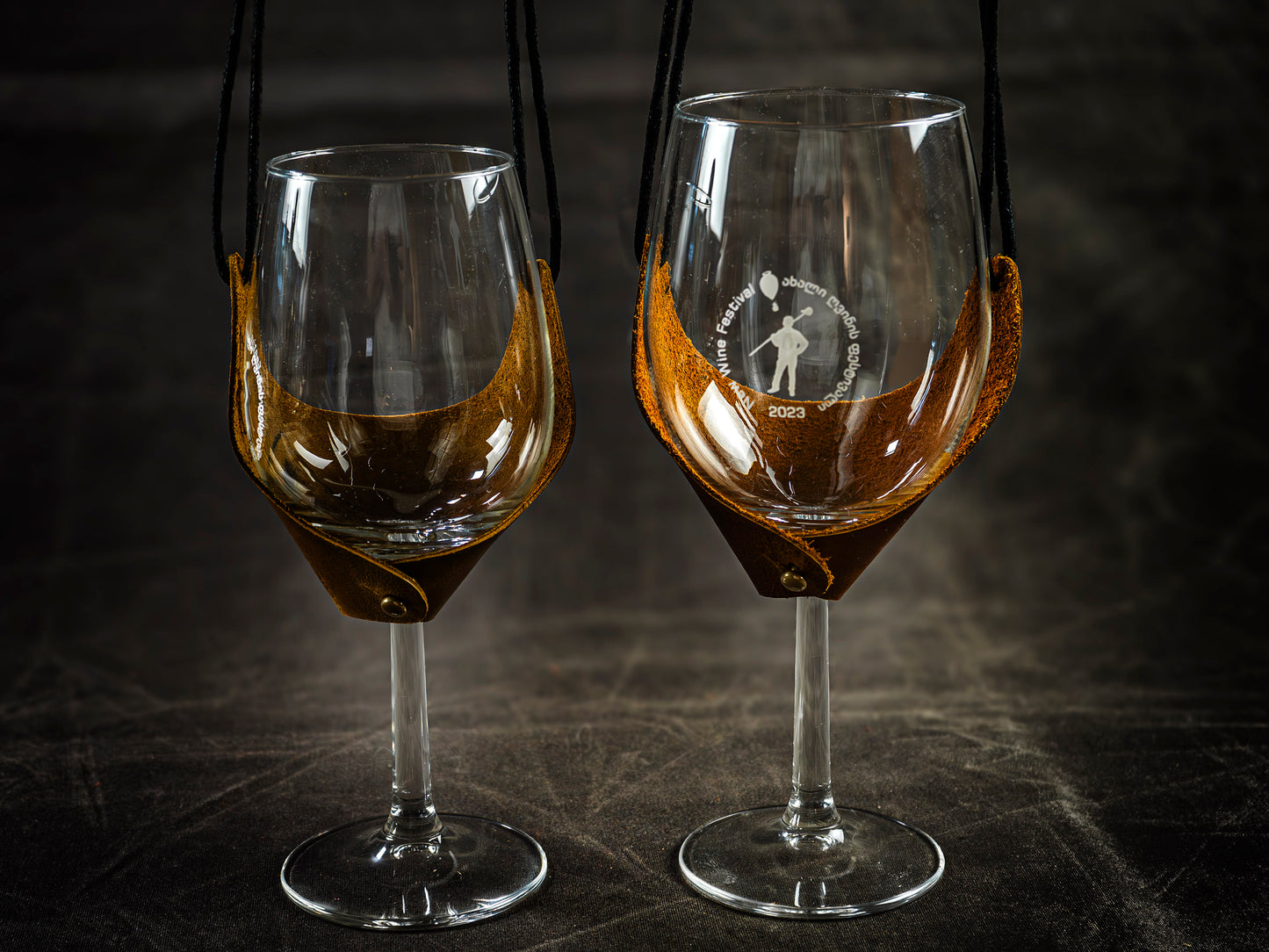 Leather Wine Glass Holder Necklace – Hands-Free Wine Tasting Carrier – Video Tutorial - PDF Pattern, DXF and SVG Included