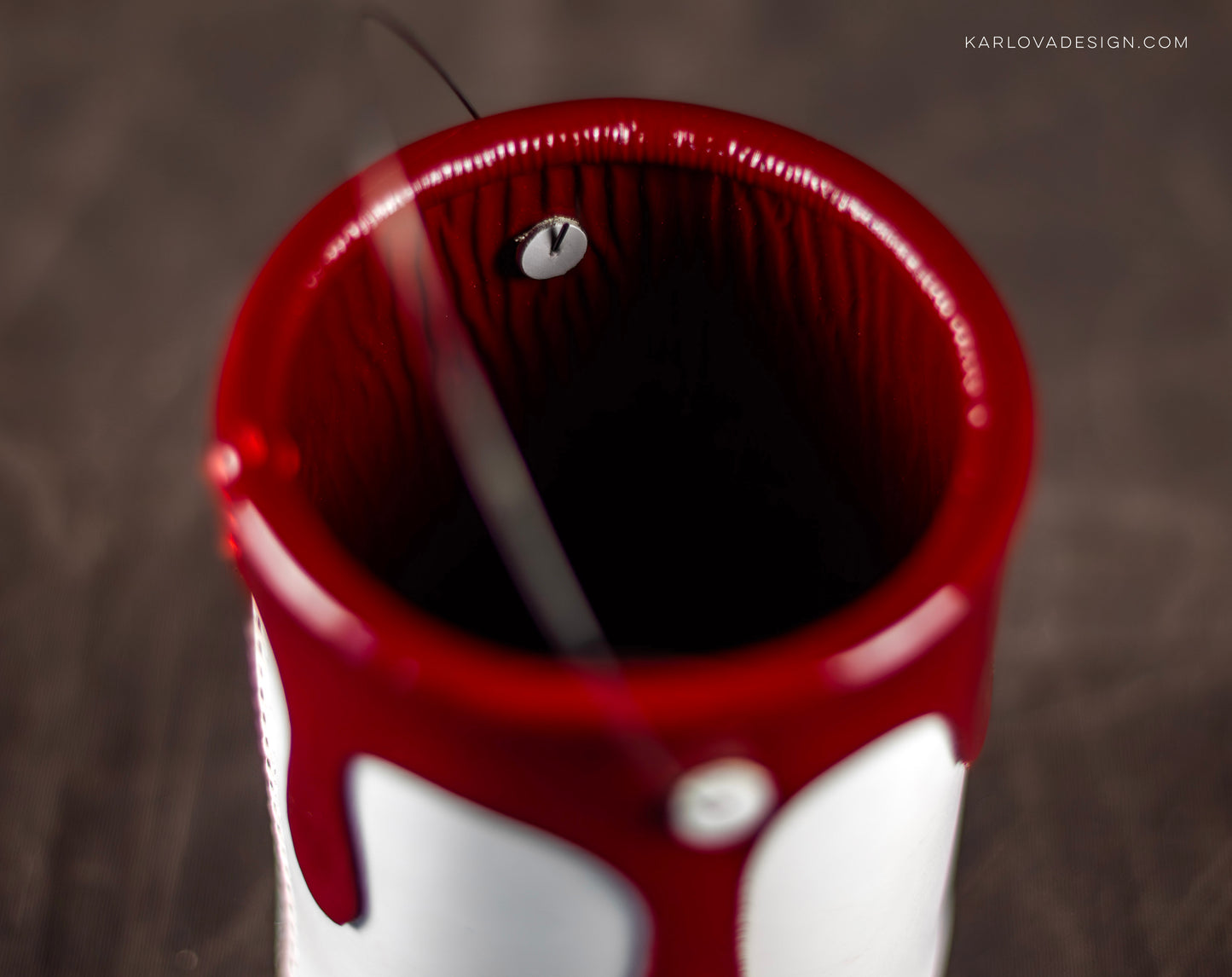 Leather Paint Bucket Pencil Cup Printable DIY PDF Pattern by Karlova Design, Leatherwork Template for Hand Stitching with Video Tutorial Build Along