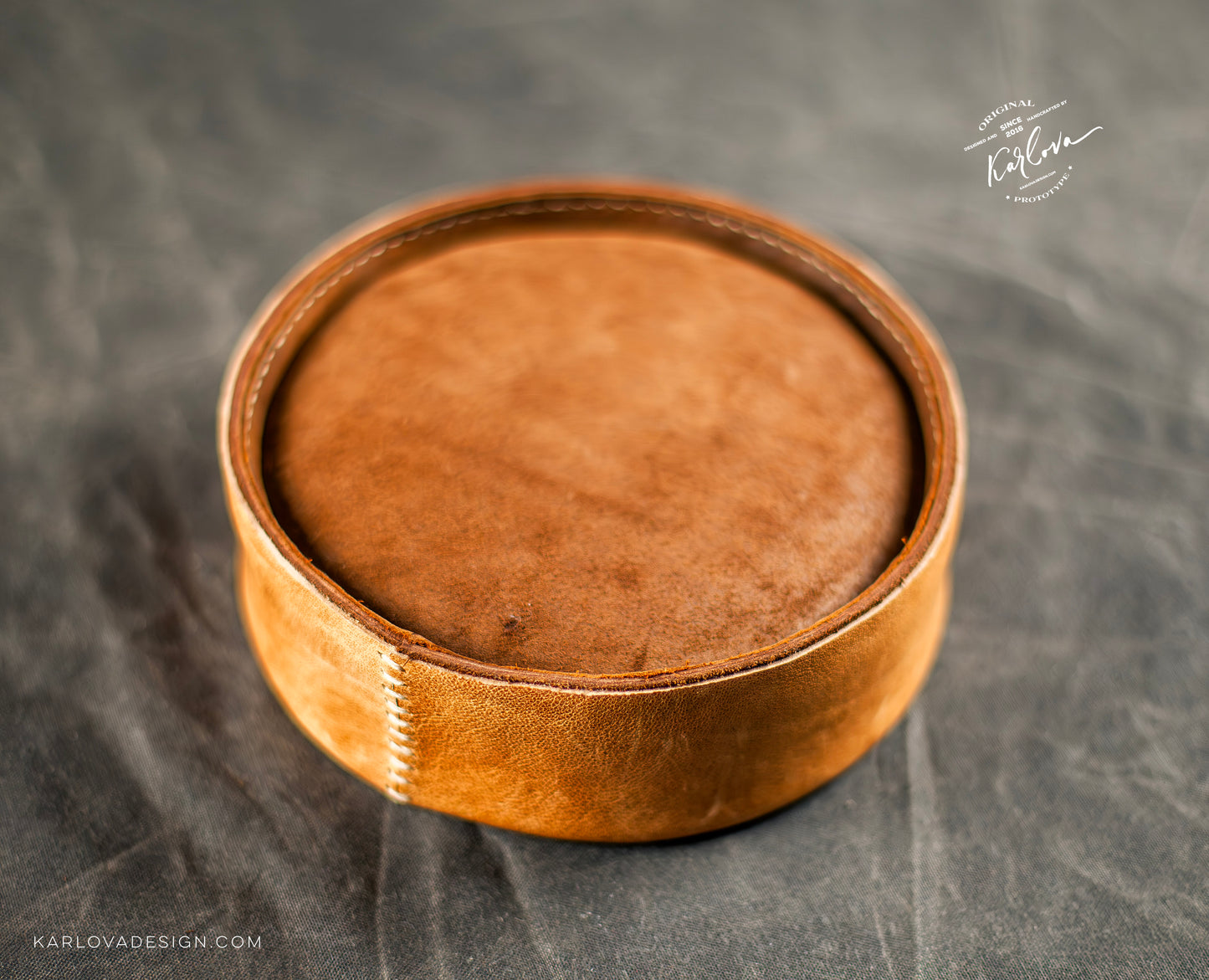 Leather Trinket Tray Printable DIY PDF Pattern by Karlova Design, Leatherwork Template for Hand Stitching with Video Tutorial Build Along