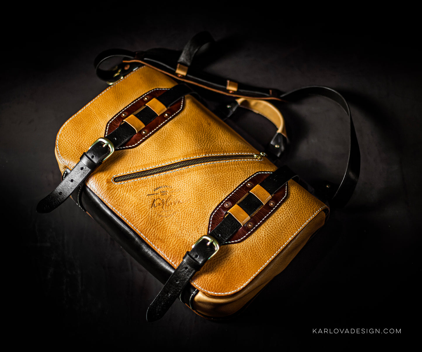 Chugureti Messenger Bag Leather Craft PDF Pattern Download with Video Tutorial - Karlova Design