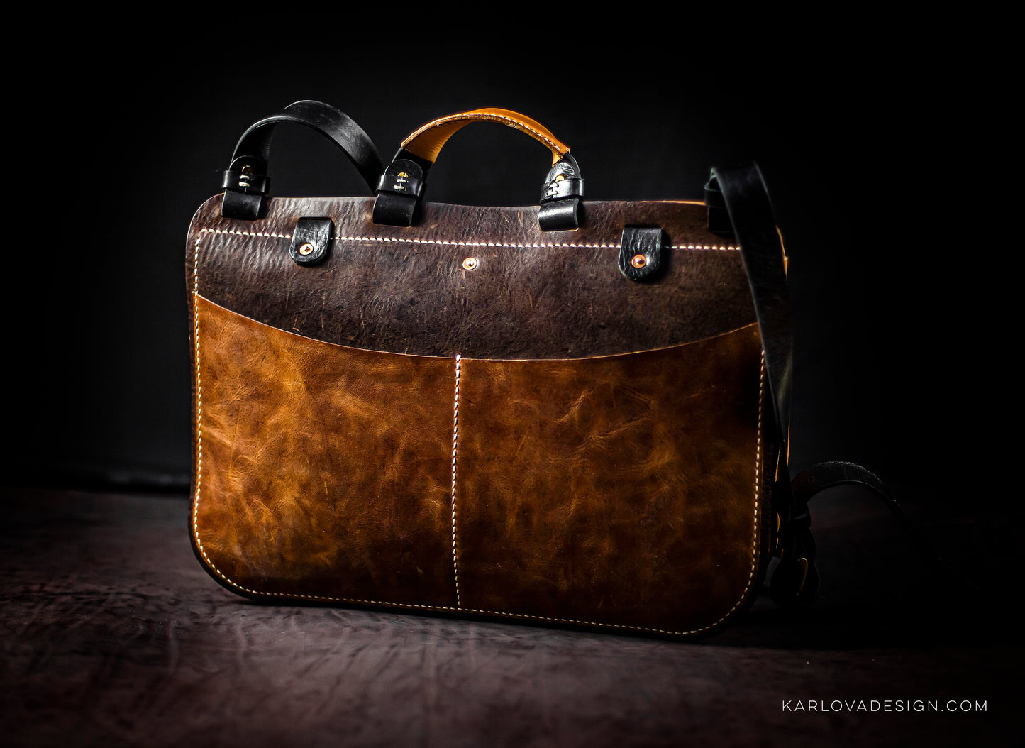 Messenger Bag, Crossbody, Large Satchel, Mail Bag, Shoulder Bag Printable Leather Craft DIY PDF Pattern by Karlova Design, Leatherwork Template for Hand Stitching