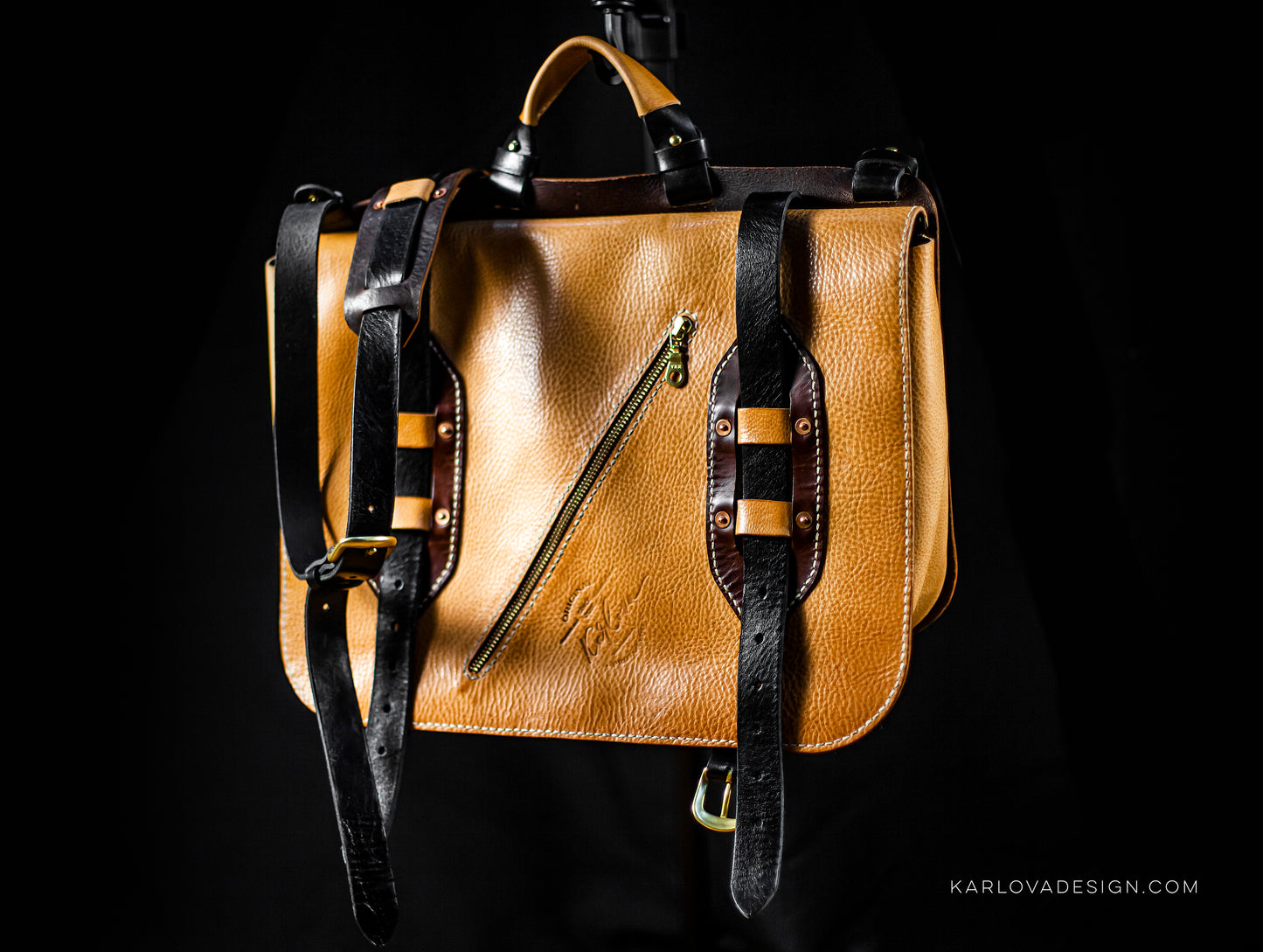 Chugureti Messenger Bag Leather Craft PDF Pattern Download with Video Tutorial - Karlova Design