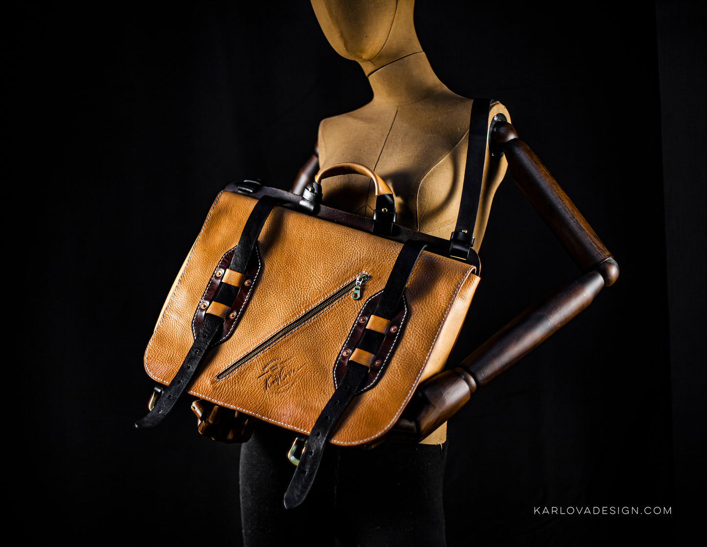 Messenger Bag, Crossbody, Large Satchel, Mail Bag, Shoulder Bag Printable Leather Craft DIY PDF Pattern by Karlova Design, Leatherwork Template for Hand Stitching