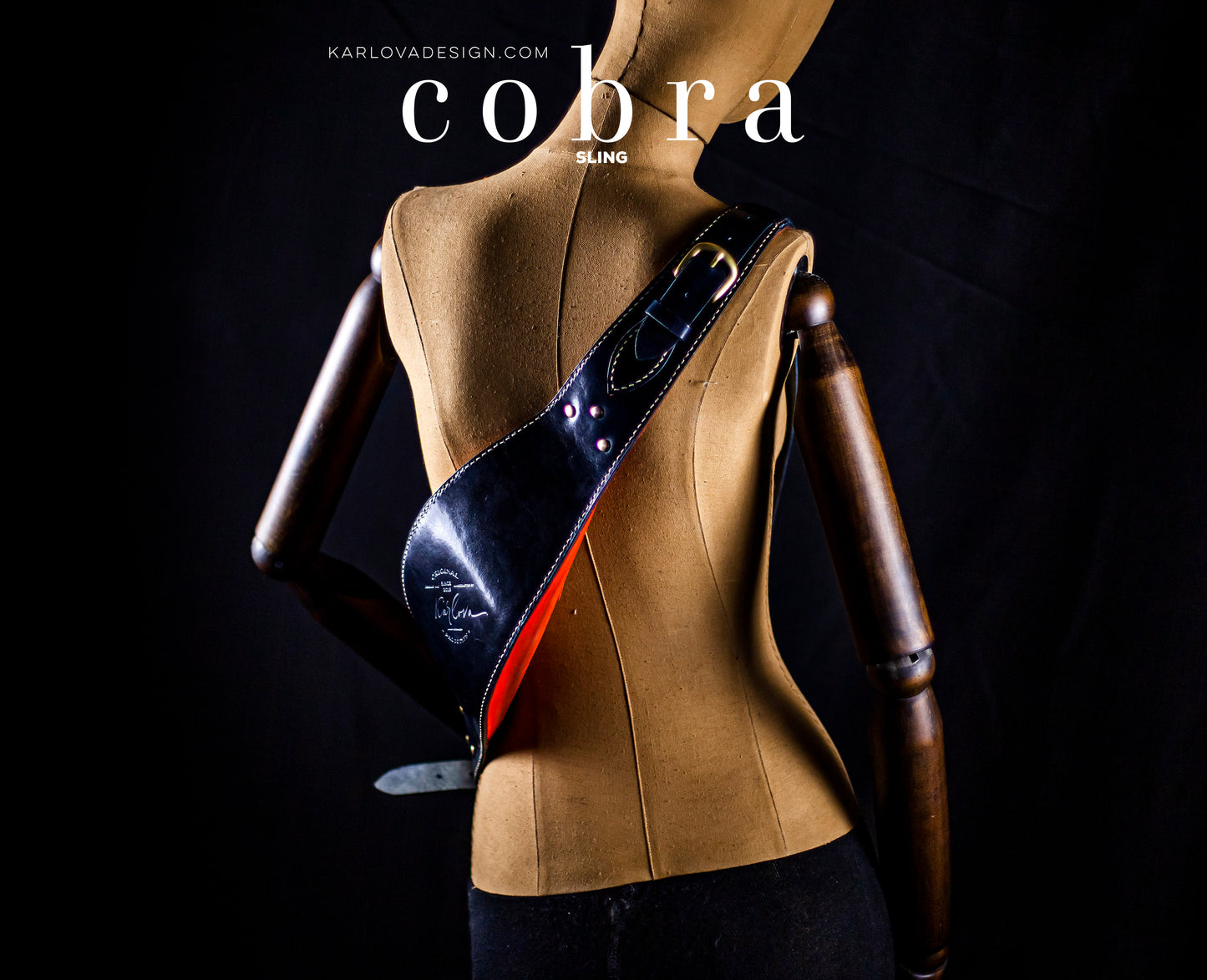 Sleek Theft Proof Sling Printable Leather Craft DIY PDF Pattern by Karlova Design, Leatherwork Template for Hand Stitching