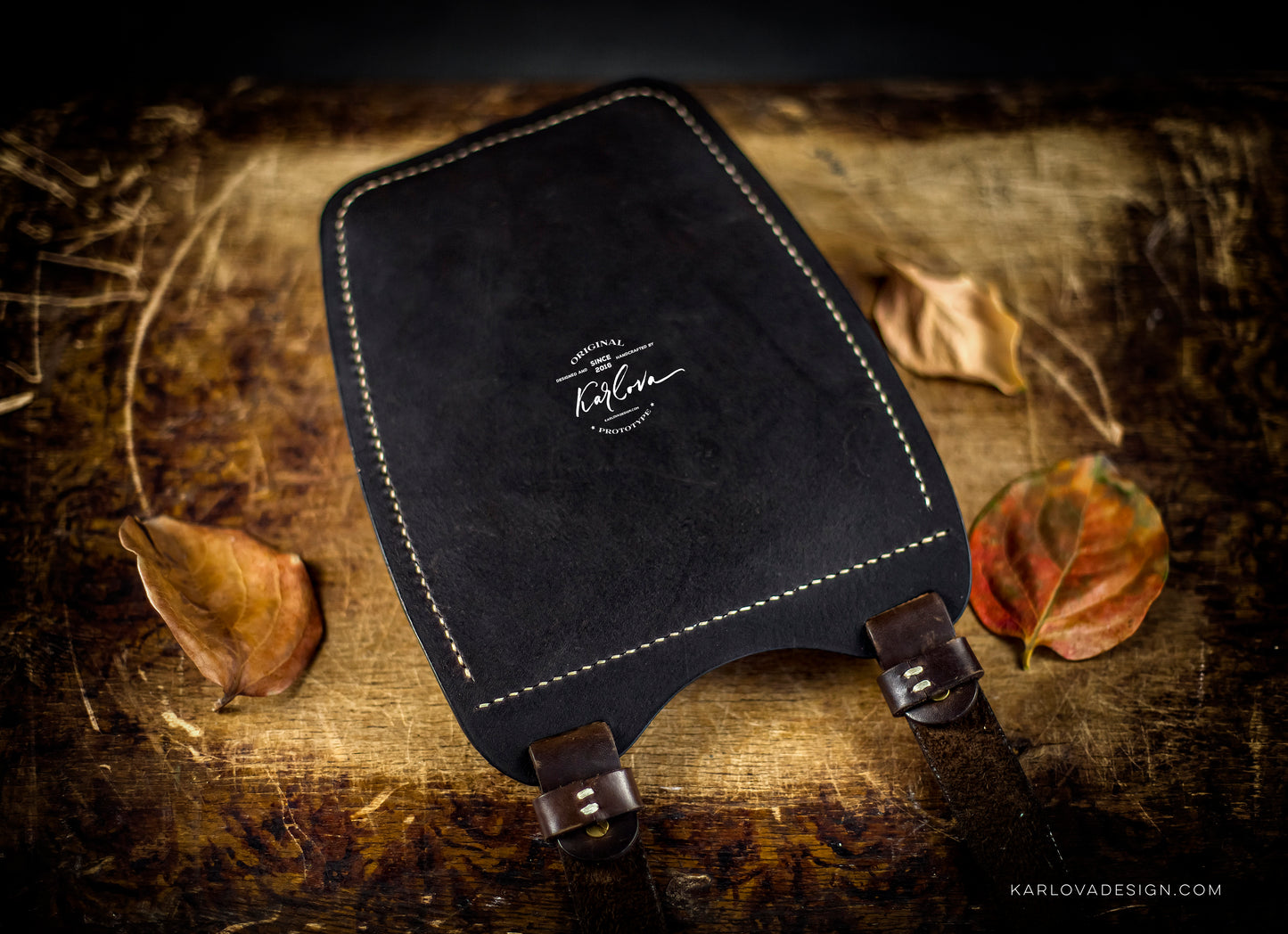 Stylish Messenger Crossbody Bag Printable Leather Craft DIY PDF Pattern by Karlova Design, Leatherwork Template for Hand Stitching