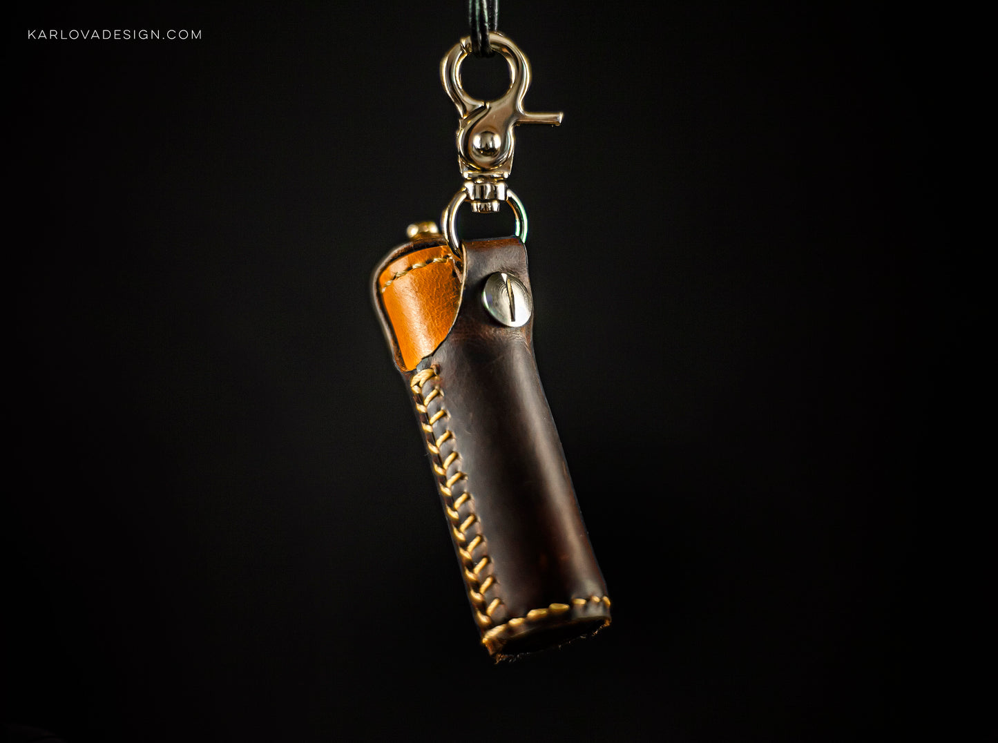 Toothpick Case Key Fob Printable Leather Craft DIY PDF Pattern by Karlova Design, Leatherwork Template for Hand Stitching
