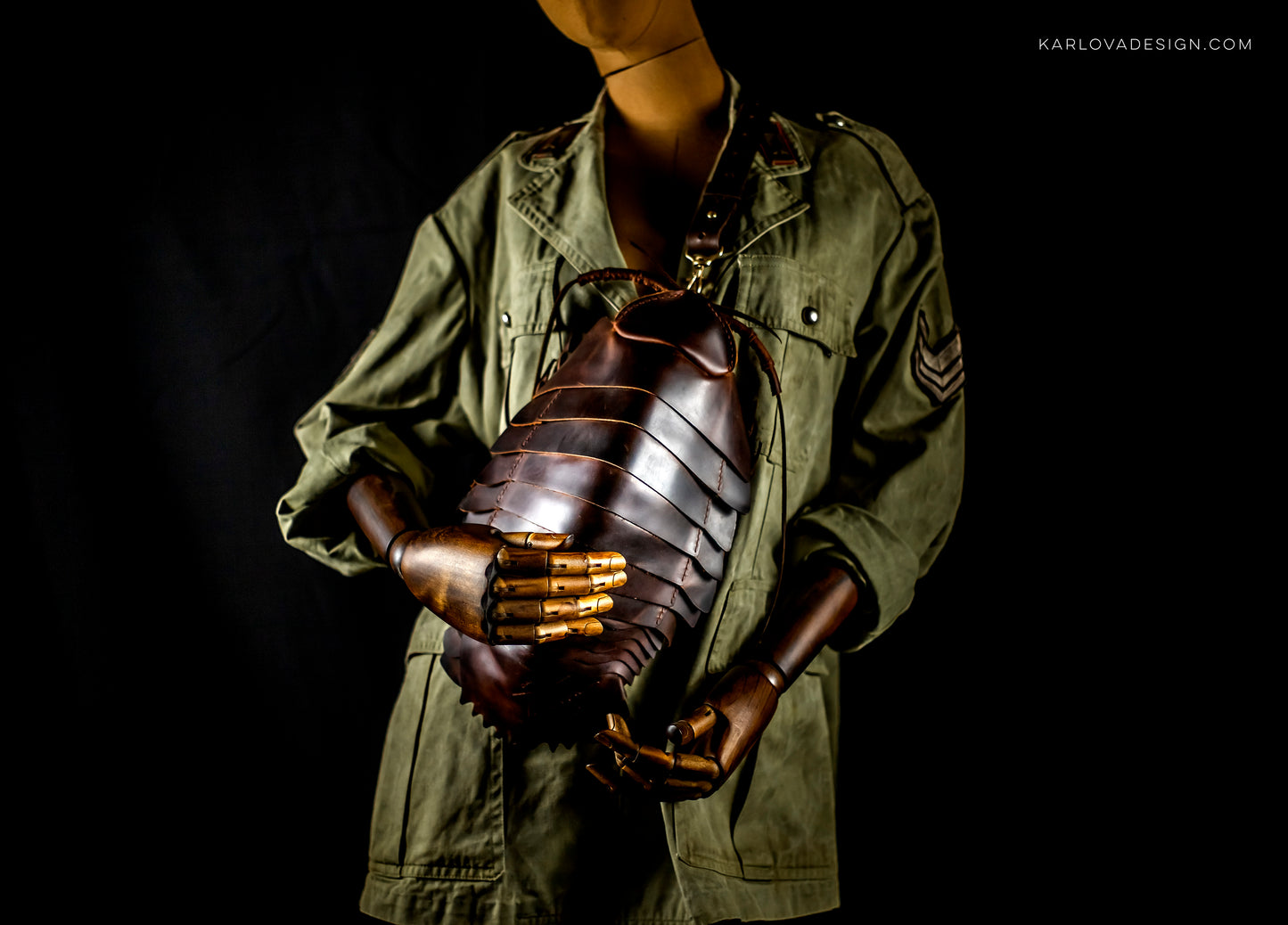 Giant Isopod Sling Bag, Bathynomus, Printable Leather Craft DIY PDF Pattern by Karlova Design, Leatherwork Template for Hand Stitching