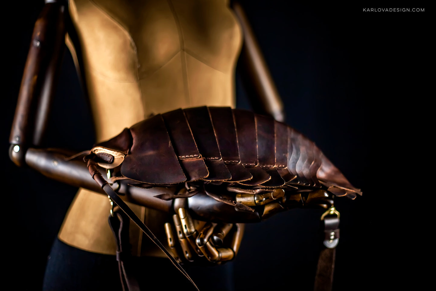 Giant Isopod Sling Bag, Bathynomus, Printable Leather Craft DIY PDF Pattern by Karlova Design, Leatherwork Template for Hand Stitching