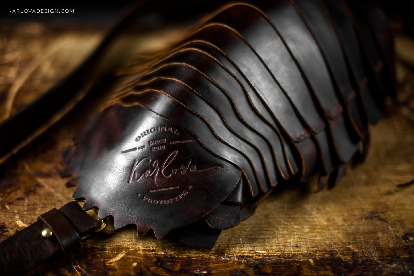 Giant Isopod Sling Bag, Bathynomus, Printable Leather Craft DIY PDF Pattern by Karlova Design, Leatherwork Template for Hand Stitching