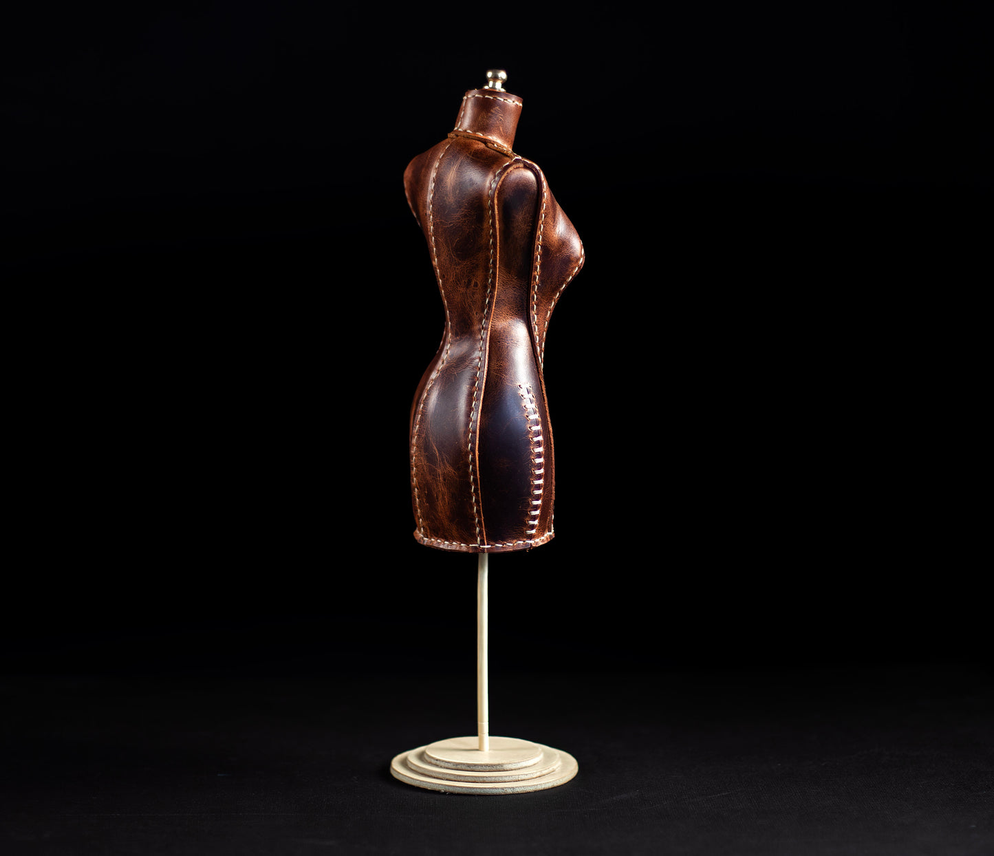 Mini Dress Form, Taylor's Dummy, Toy Mannequin Printable Leather Craft DIY PDF Pattern by Karlova Design, Leatherwork Template for Hand Stitching