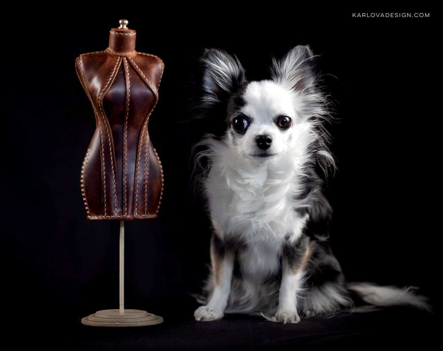 Mini Dress Form, Taylor's Dummy, Toy Mannequin Printable Leather Craft DIY PDF Pattern by Karlova Design, Leatherwork Template for Hand Stitching