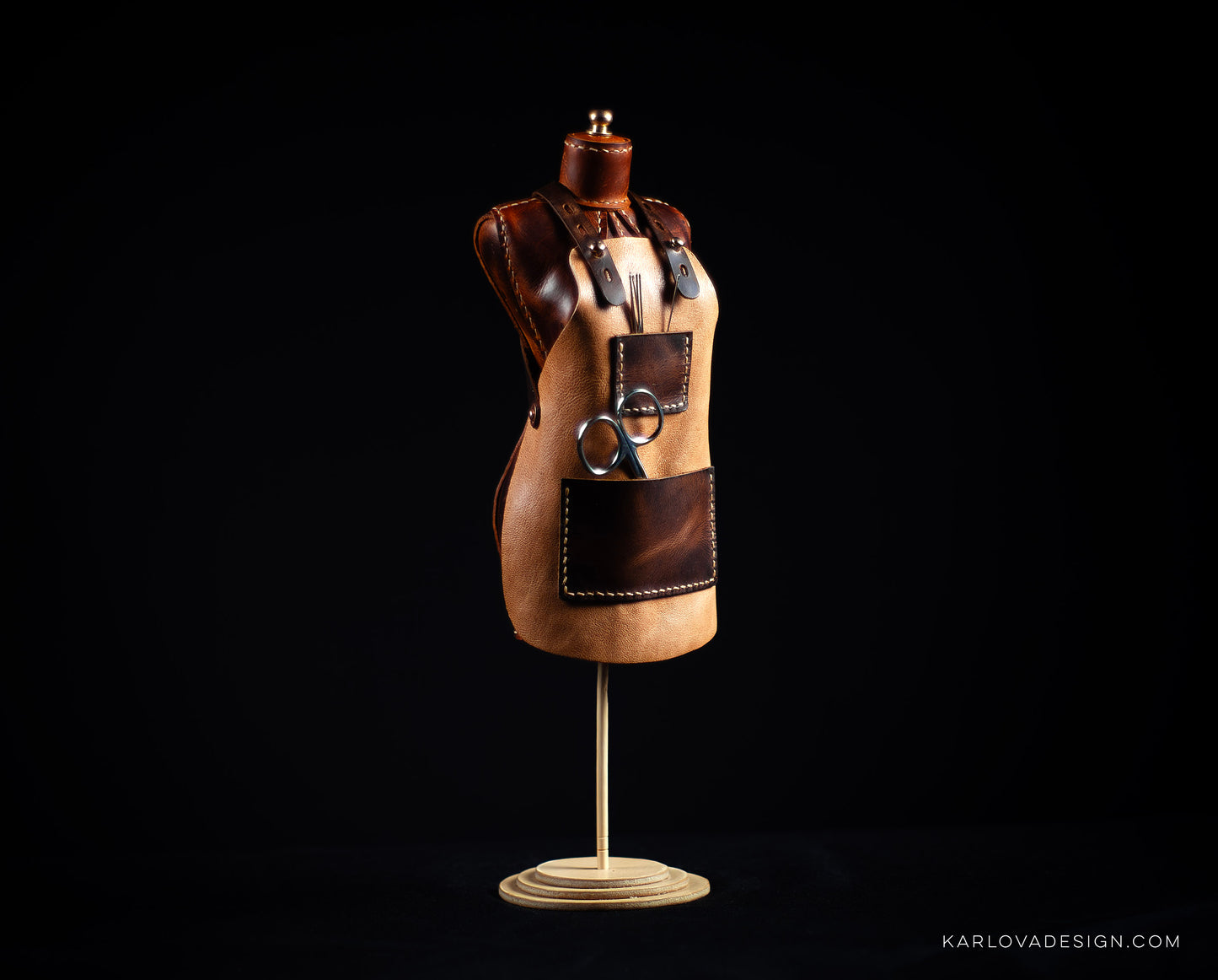Mini Apron for Mini Dress Form Leather Craft PDF Pattern Download with Video Tutorial - Karlova Design