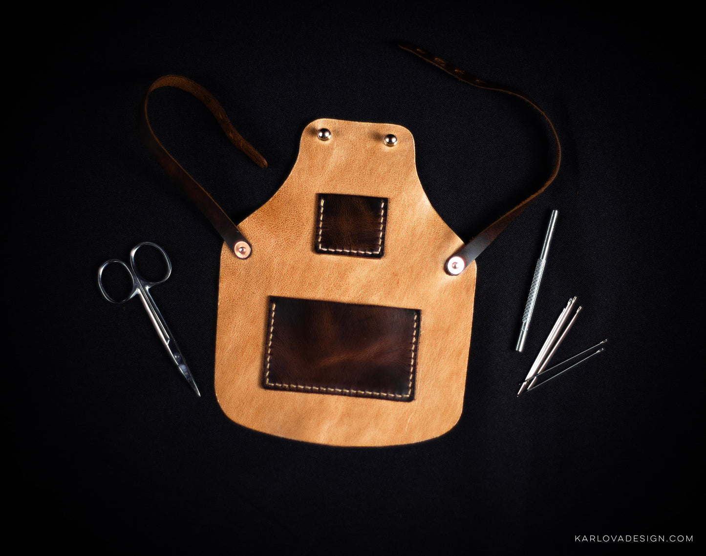 Mini Apron for Mini Dress Form Leather Craft PDF Pattern Download with Video Tutorial - Karlova Design
