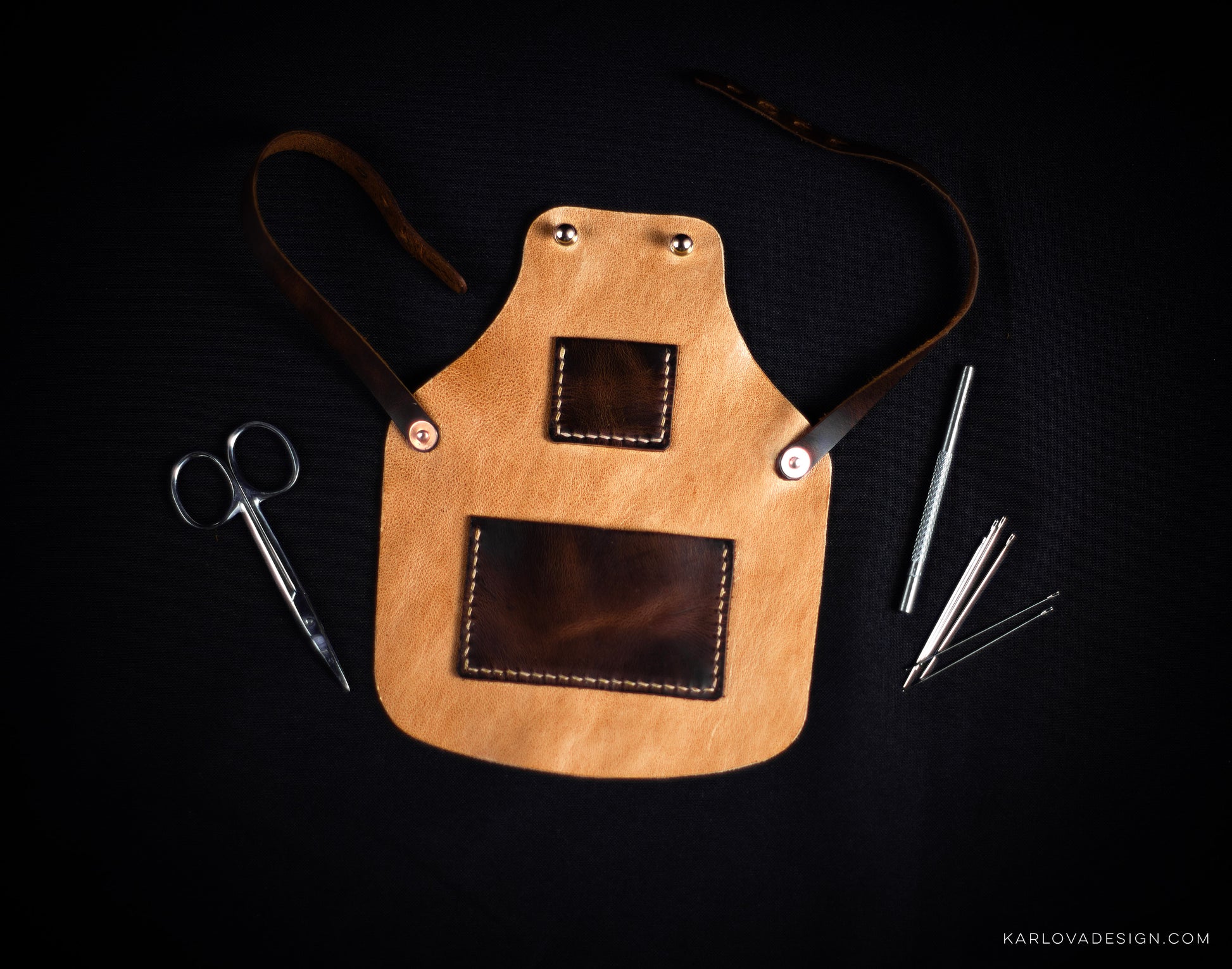 Mini Apron for Mini Dress Form Leather Craft PDF Pattern Download with Video Tutorial - Karlova Design