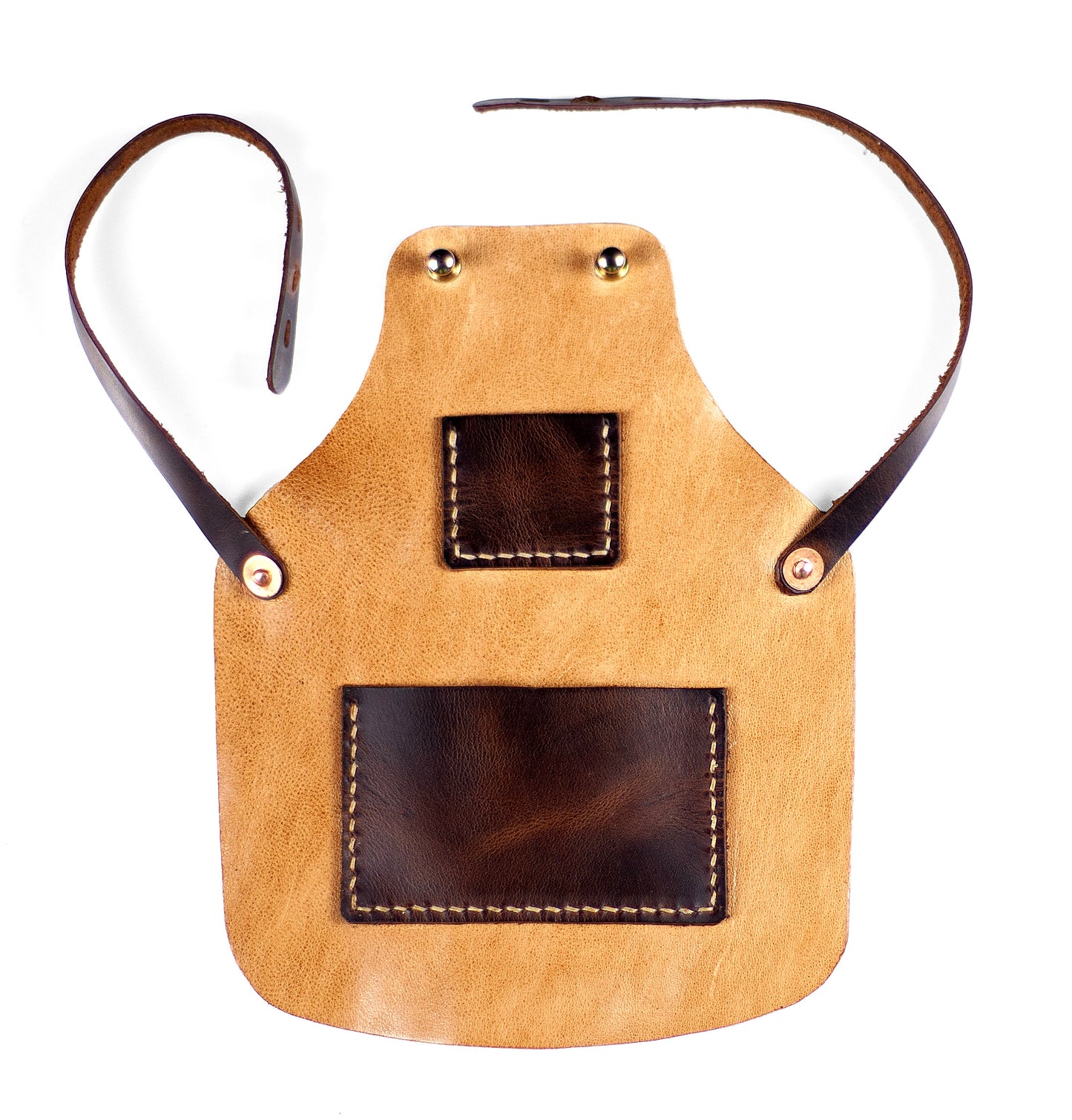 Mini Doll Leather Workshop Apron For Dress Form Printable Leather Craft DIY PDF Pattern by Karlova Design, Leatherwork Template for Hand Stitching