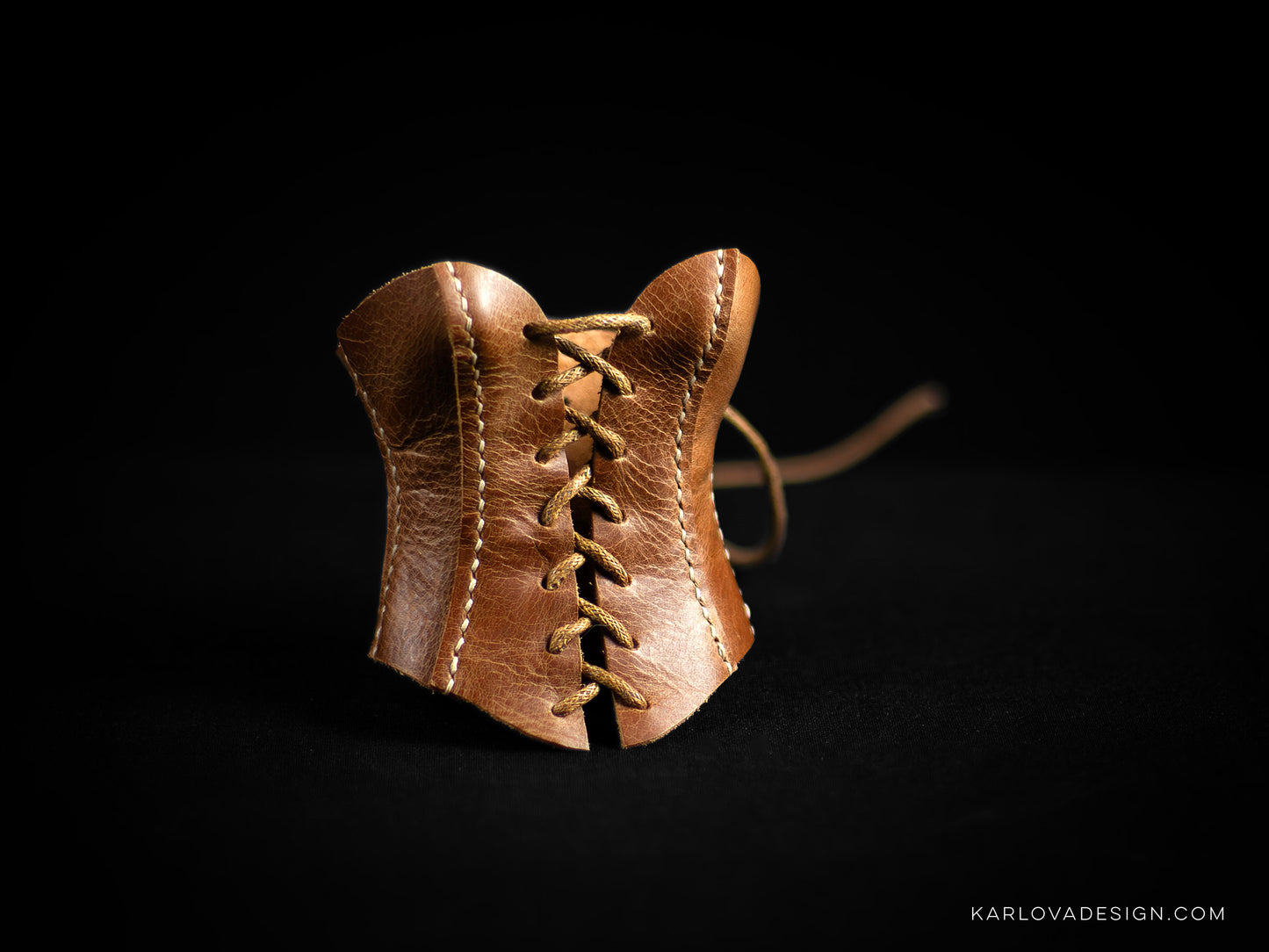Mini Doll Corset For Dress Form Printable Leather Craft DIY PDF Pattern by Karlova Design, Leatherwork Template for Hand Stitching