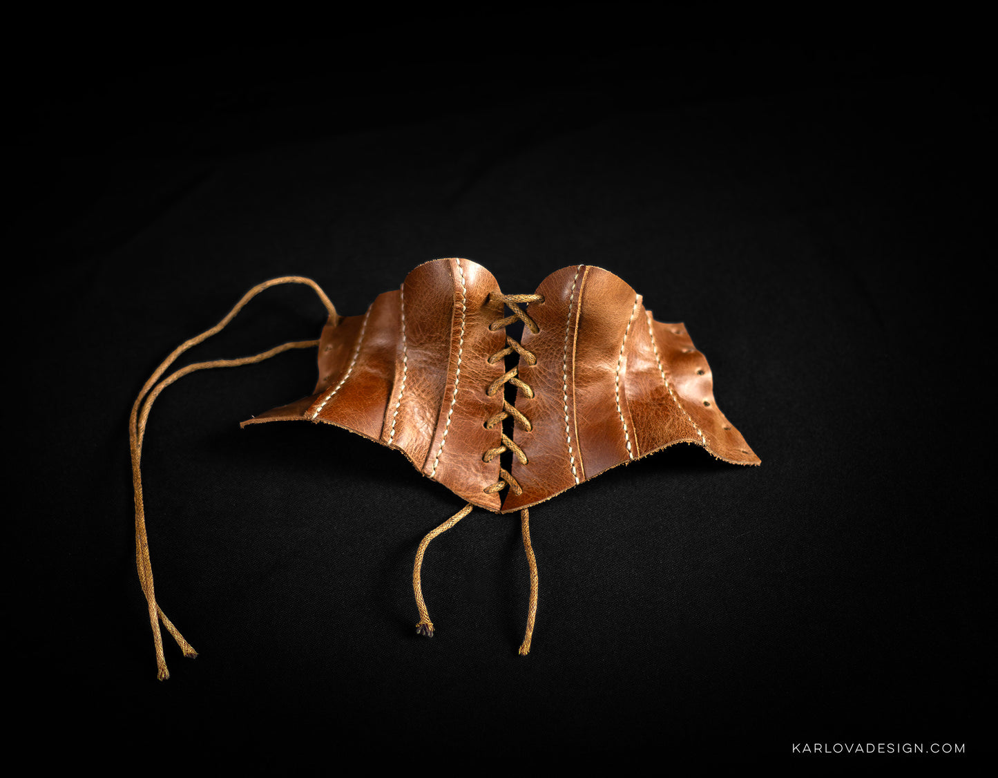 Mini Doll Corset For Dress Form Printable Leather Craft DIY PDF Pattern by Karlova Design, Leatherwork Template for Hand Stitching