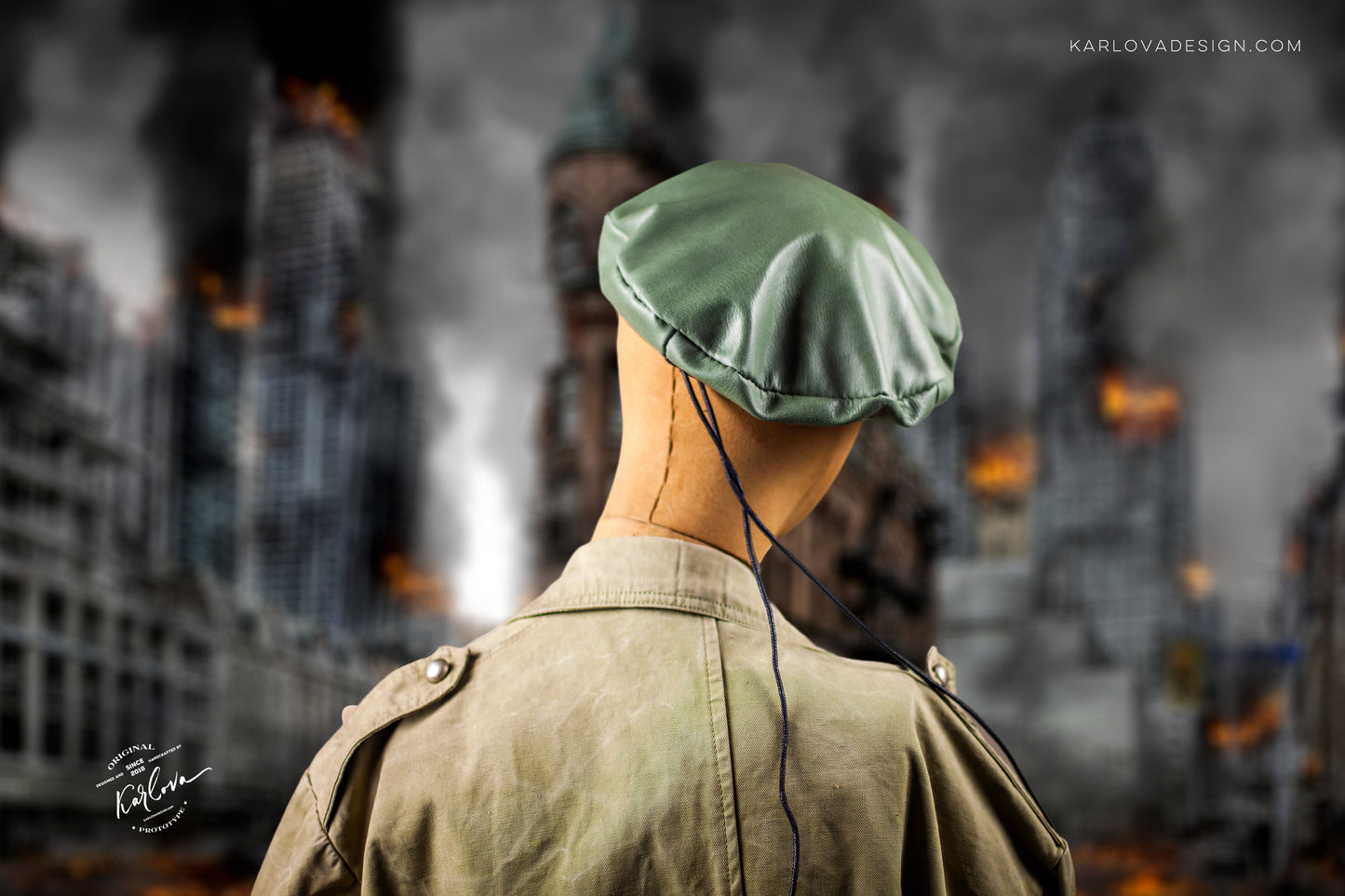 Army Beret PDF Pattern Leather Craft PDF Pattern Download with Video Tutorial - Karlova Design