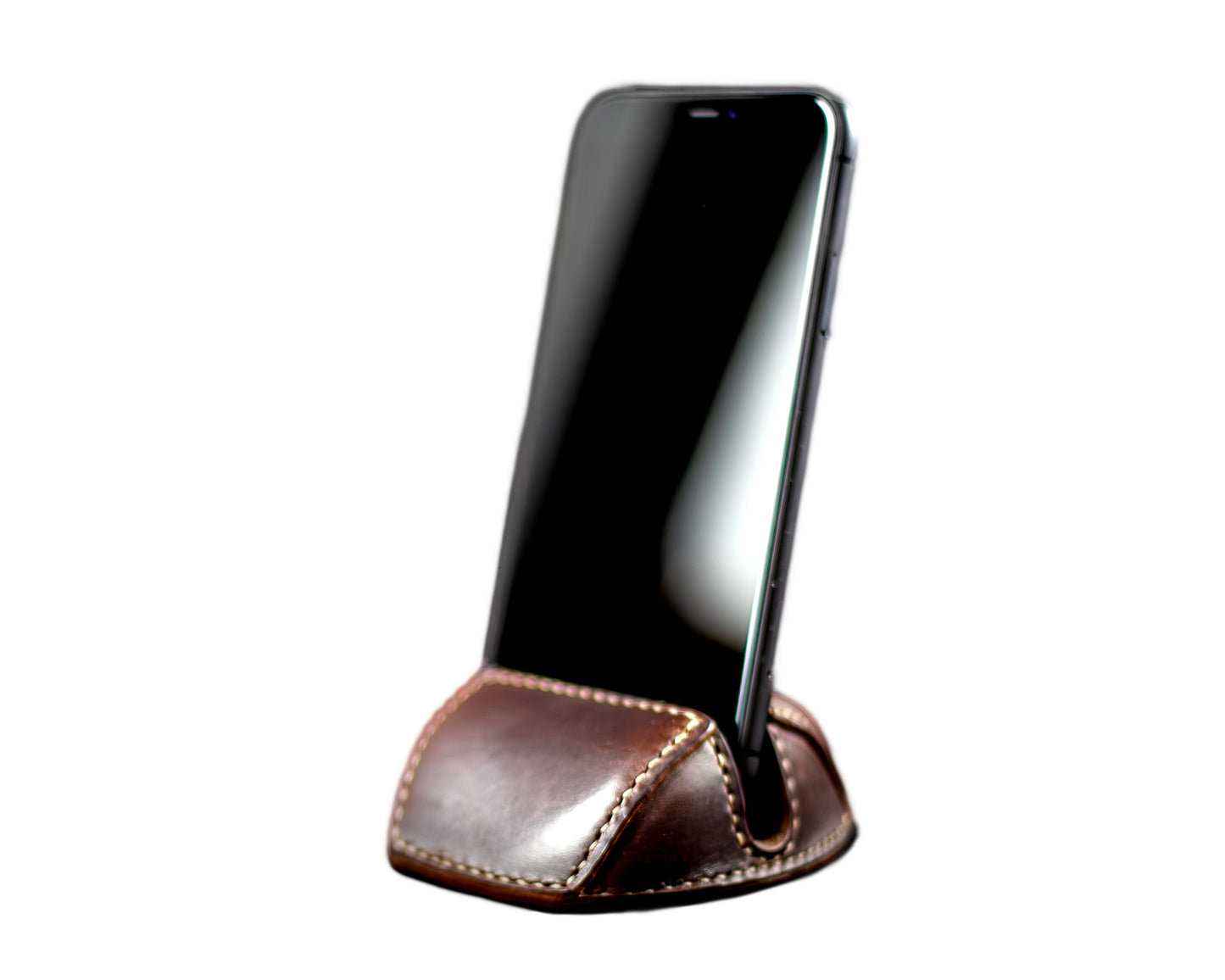 Compact Phone and Tablet Stand Printable Leather DIY PDF Pattern by Karlova Design, Leatherwork Template for Hand Stitching