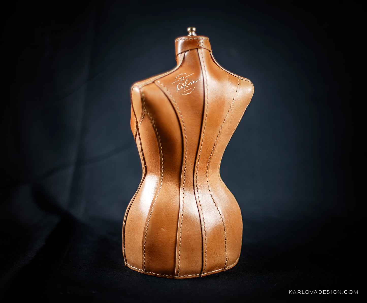 Dress Form, Mannequin, Tailor Dummy Printable Leather DIY PDF Pattern by Karlova Design, Leatherwork Template for Hand Stitching with Video Tutorial Build Along