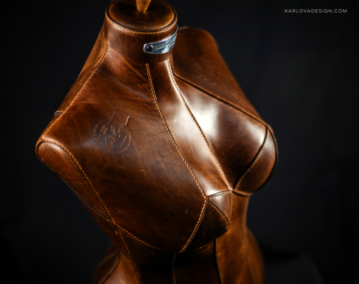 Dress Form, Mannequin, Tailor Dummy Printable Leather DIY PDF Pattern by Karlova Design, Leatherwork Template for Hand Stitching with Video Tutorial Build Along