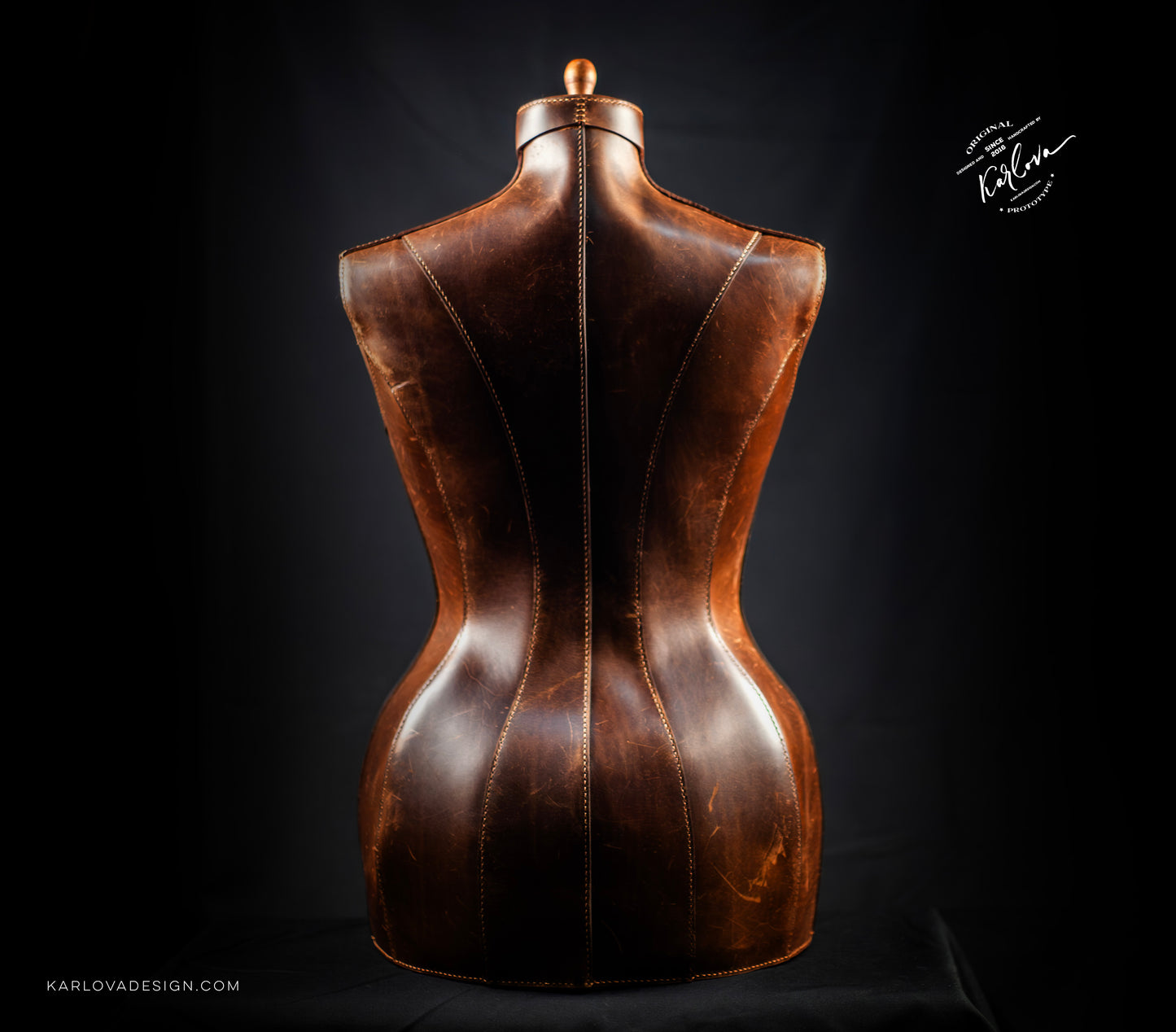Dress Form, Mannequin, Tailor Dummy Printable Leather DIY PDF Pattern by Karlova Design, Leatherwork Template for Hand Stitching with Video Tutorial Build Along