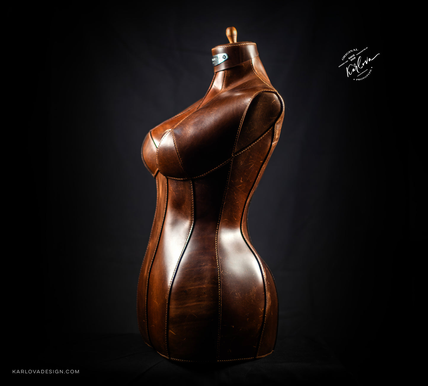 Dress Form, Mannequin, Tailor Dummy Printable Leather DIY PDF Pattern by Karlova Design, Leatherwork Template for Hand Stitching with Video Tutorial Build Along