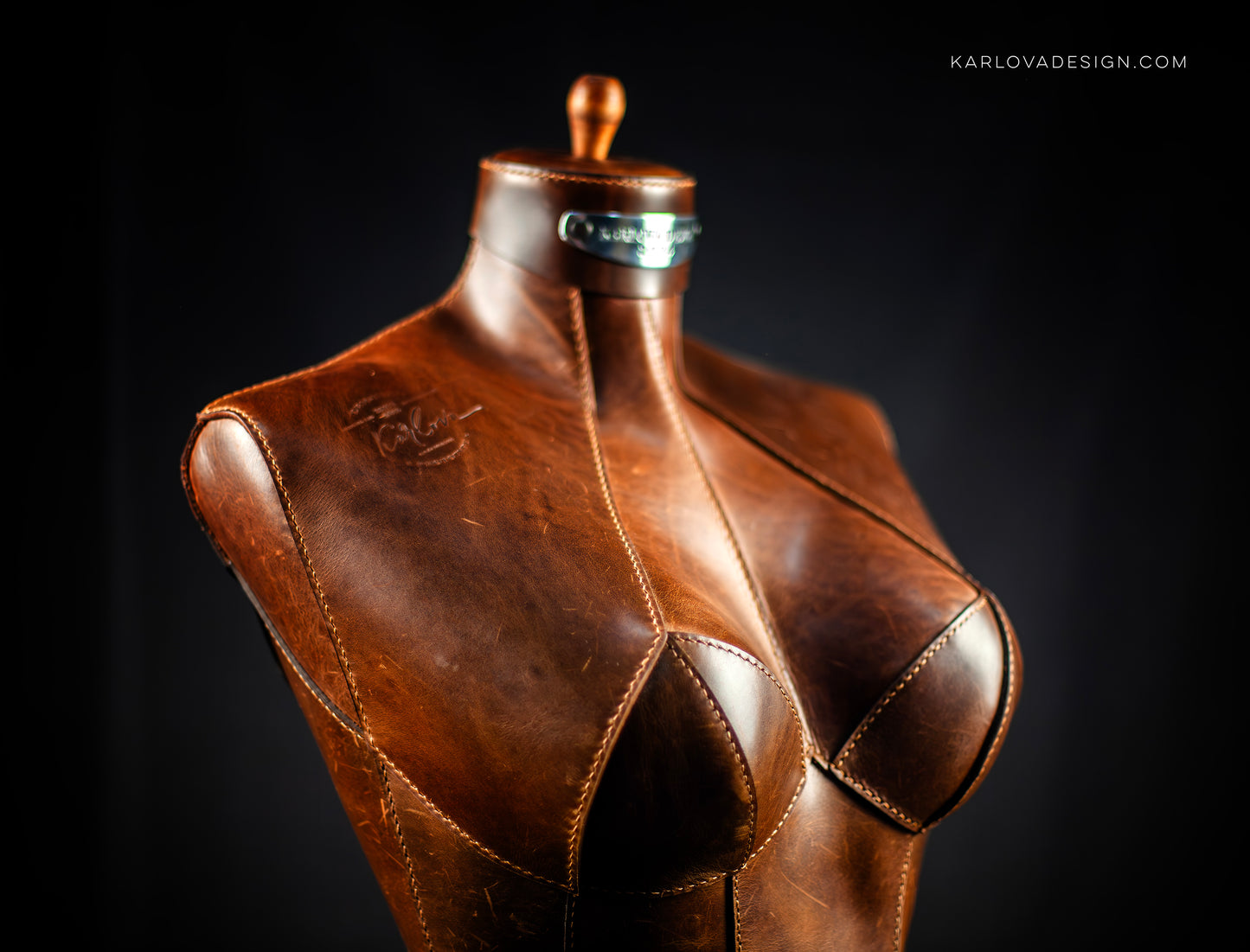Dress Form, Mannequin, Tailor Dummy Printable Leather DIY PDF Pattern by Karlova Design, Leatherwork Template for Hand Stitching with Video Tutorial Build Along