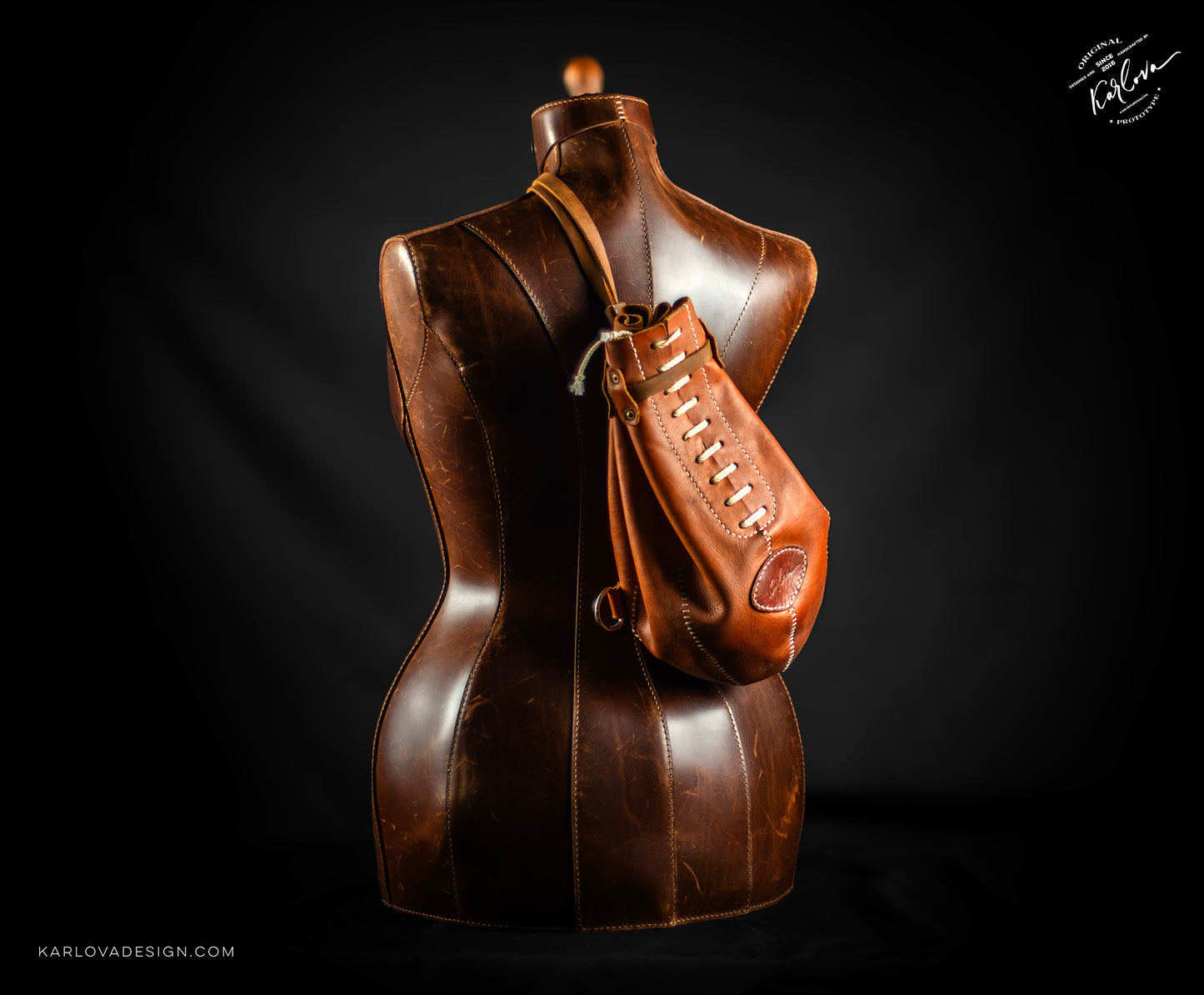 Dress Form, Mannequin, Tailor Dummy Printable Leather DIY PDF Pattern by Karlova Design, Leatherwork Template for Hand Stitching with Video Tutorial Build Along