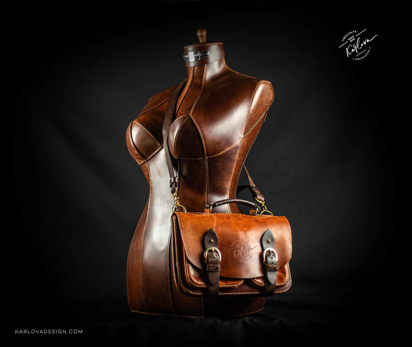 Dress Form, Mannequin, Tailor Dummy Printable Leather DIY PDF Pattern by Karlova Design, Leatherwork Template for Hand Stitching with Video Tutorial Build Along