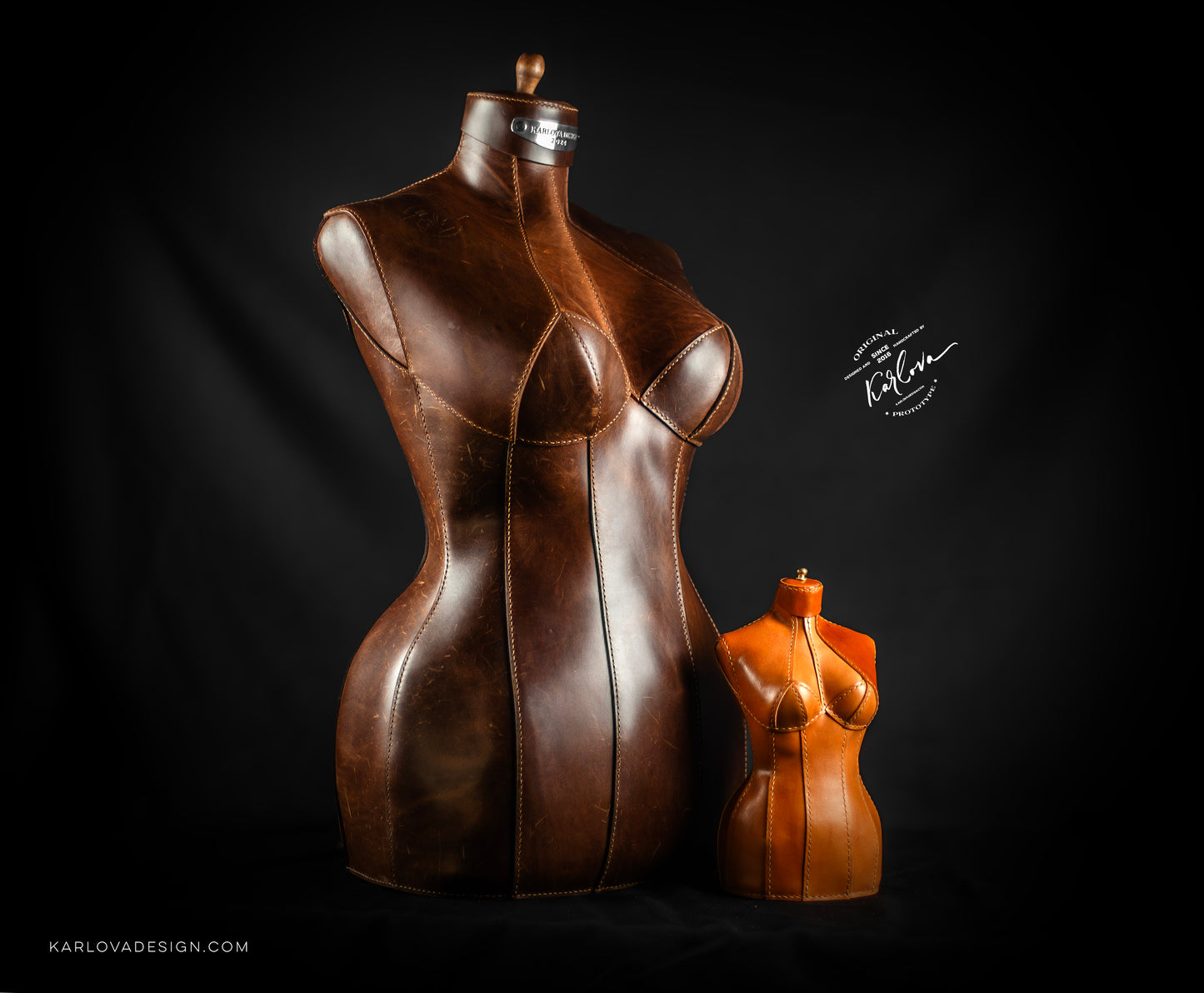 Dress Form, Mannequin, Tailor Dummy Printable Leather DIY PDF Pattern by Karlova Design, Leatherwork Template for Hand Stitching with Video Tutorial Build Along