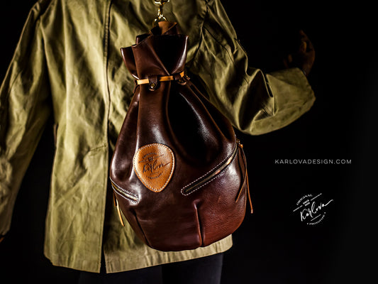 City Ditty Sailor's Sack Leather Craft PDF Pattern Download with Video Tutorial - Karlova Design