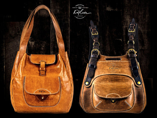 Printable Leather Craft DIY PDF Pattern by Karlova Design, Leatherwork Template for Hand Stitching