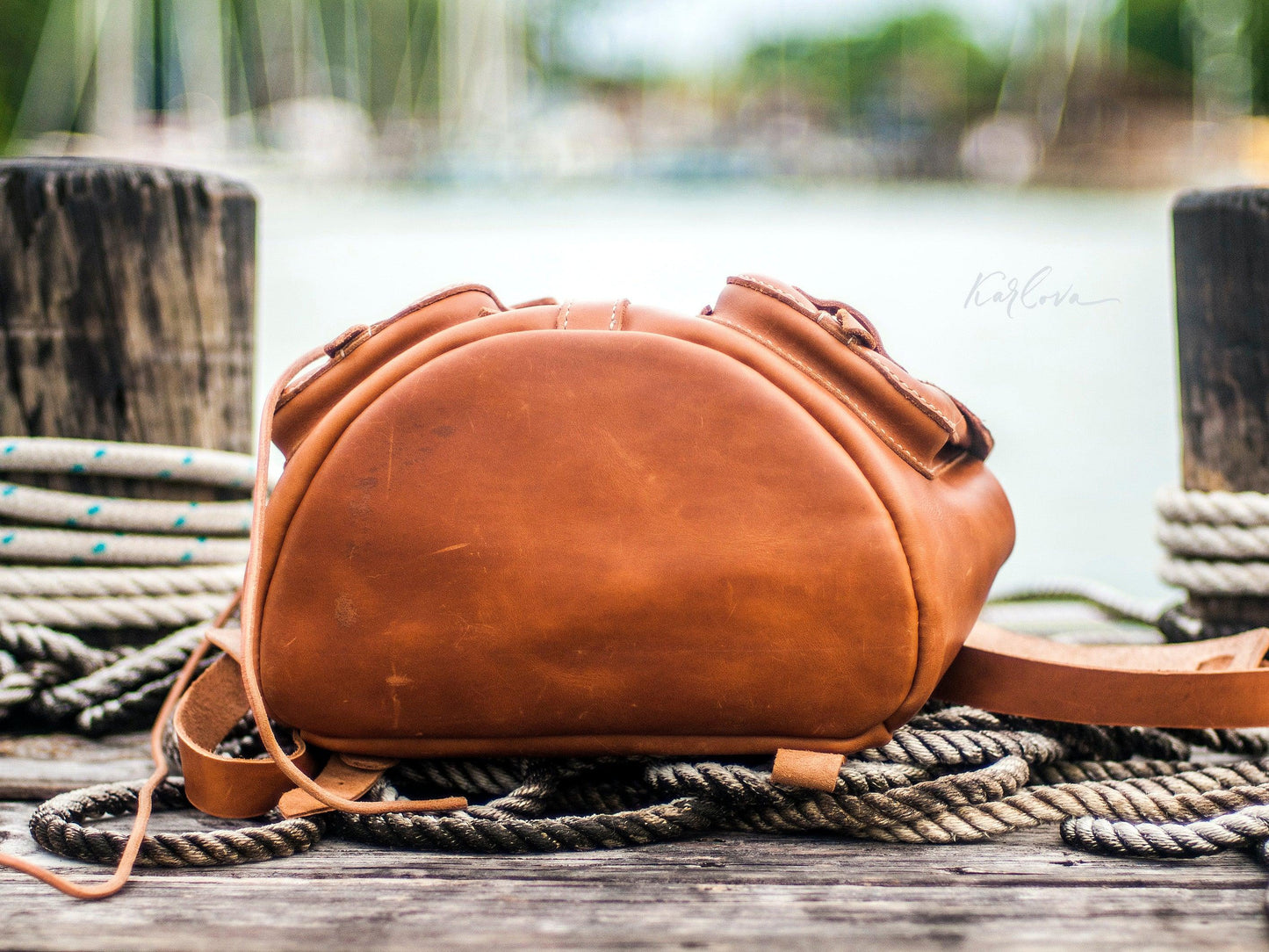 Signature Backpack Leather Craft PDF Pattern Download - Karlova Design