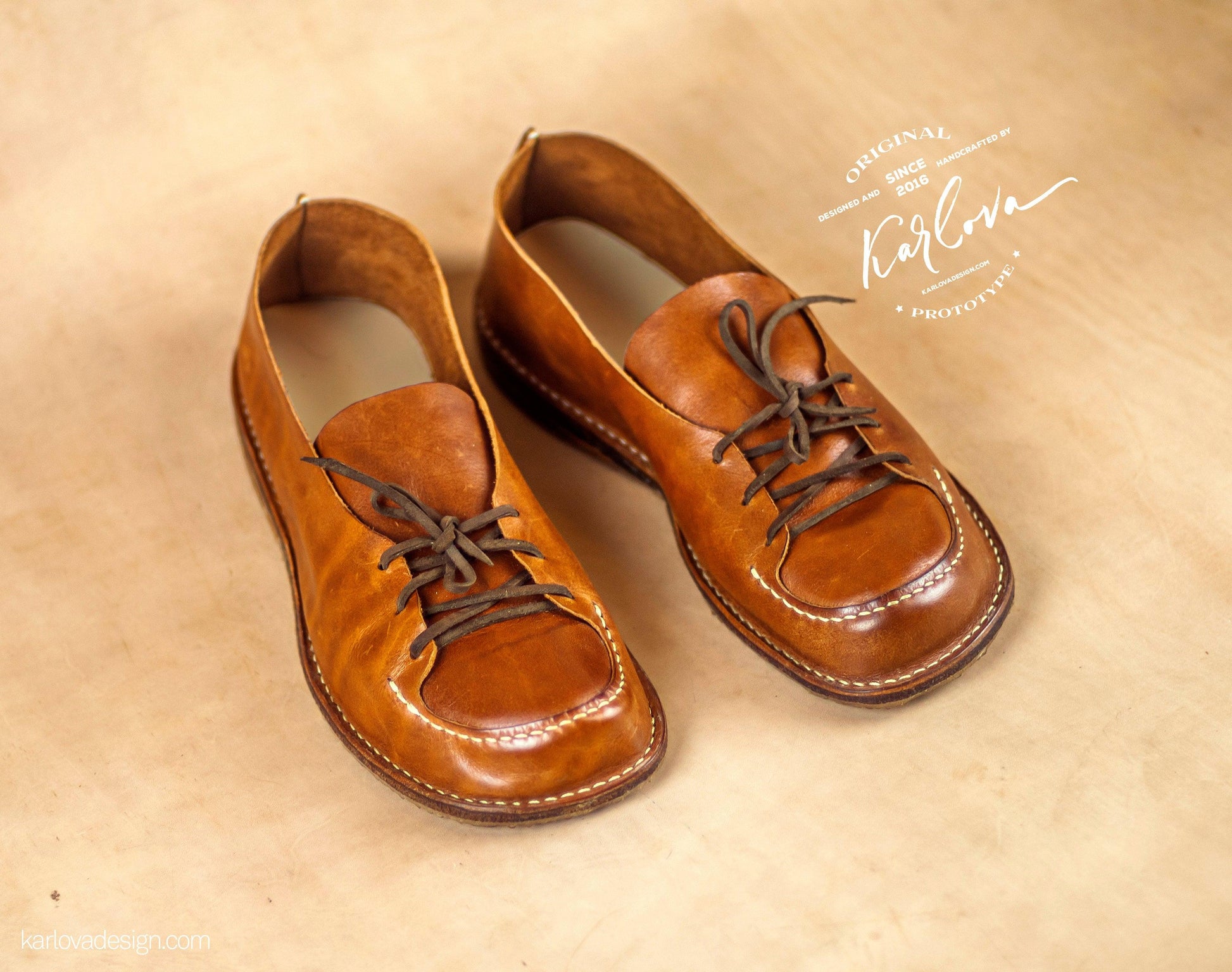 Loafers printable leather craft DIY PDF pattern by Karlova Design, leatherwork template for hand stitching