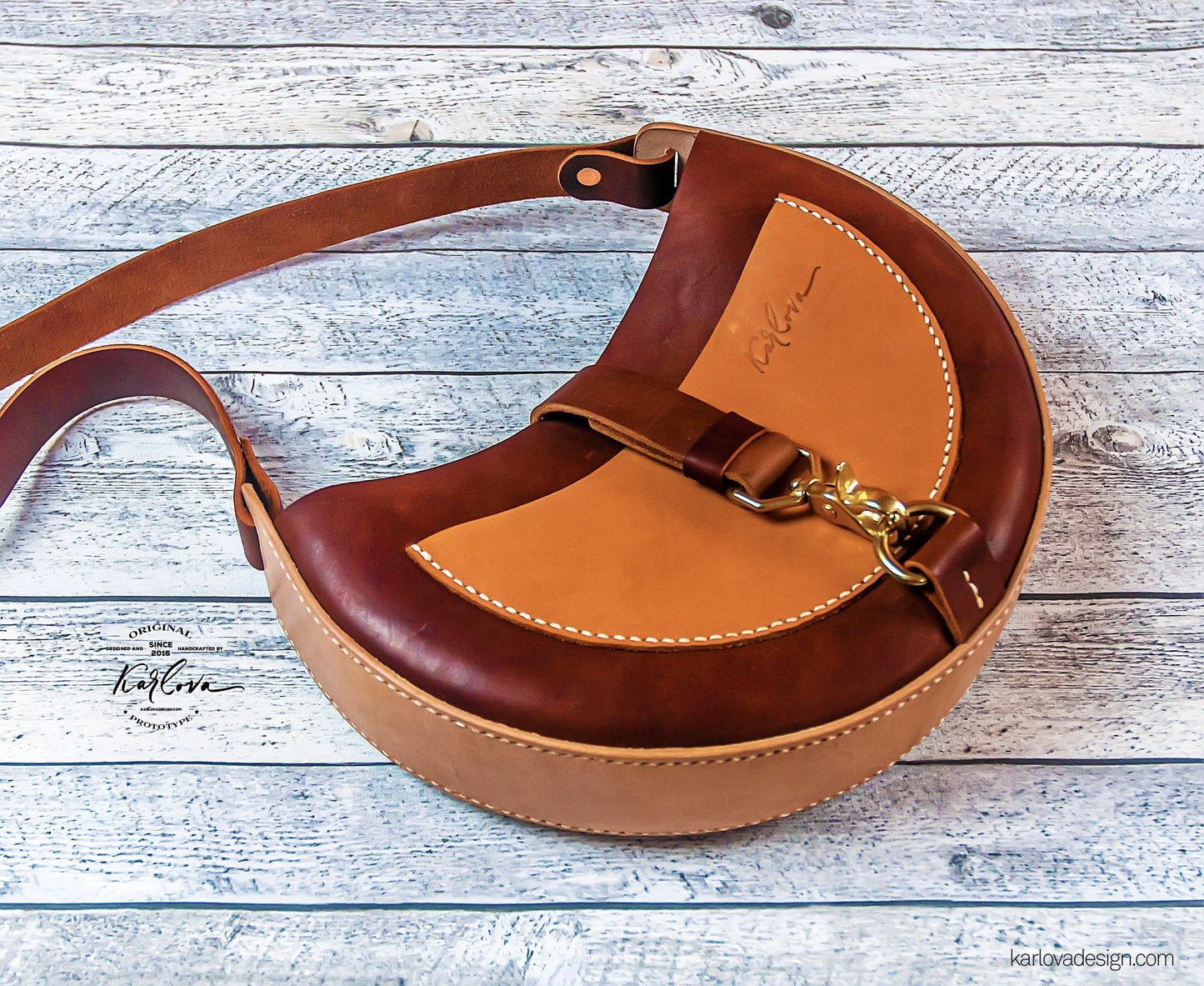 ContourRND Purse Leather Craft PDF Pattern Download with Video Tutorial - Karlova Design