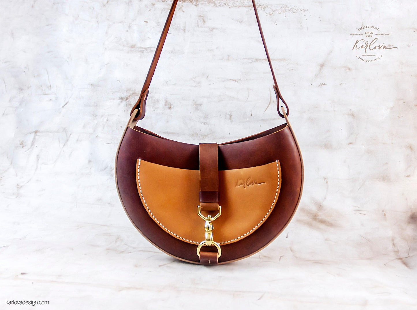 ContourRND Purse Leather Craft PDF Pattern Download with Video Tutorial - Karlova Design