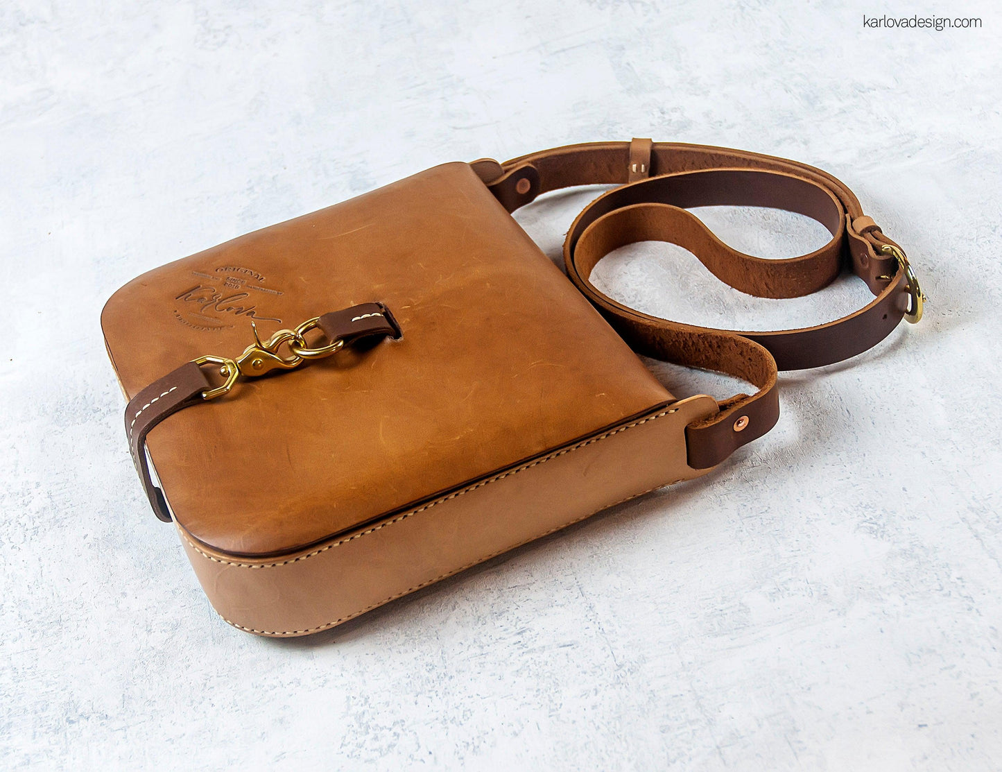 ContourMSG Messenger Leather Craft PDF Pattern Download with Video Tutorial - Karlova Design
