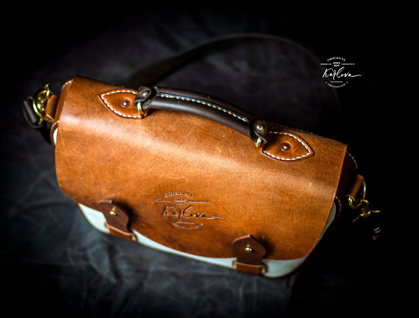 Trapezium Satchel Leather Craft PDF Pattern Download with Video Tutorial - Karlova Design