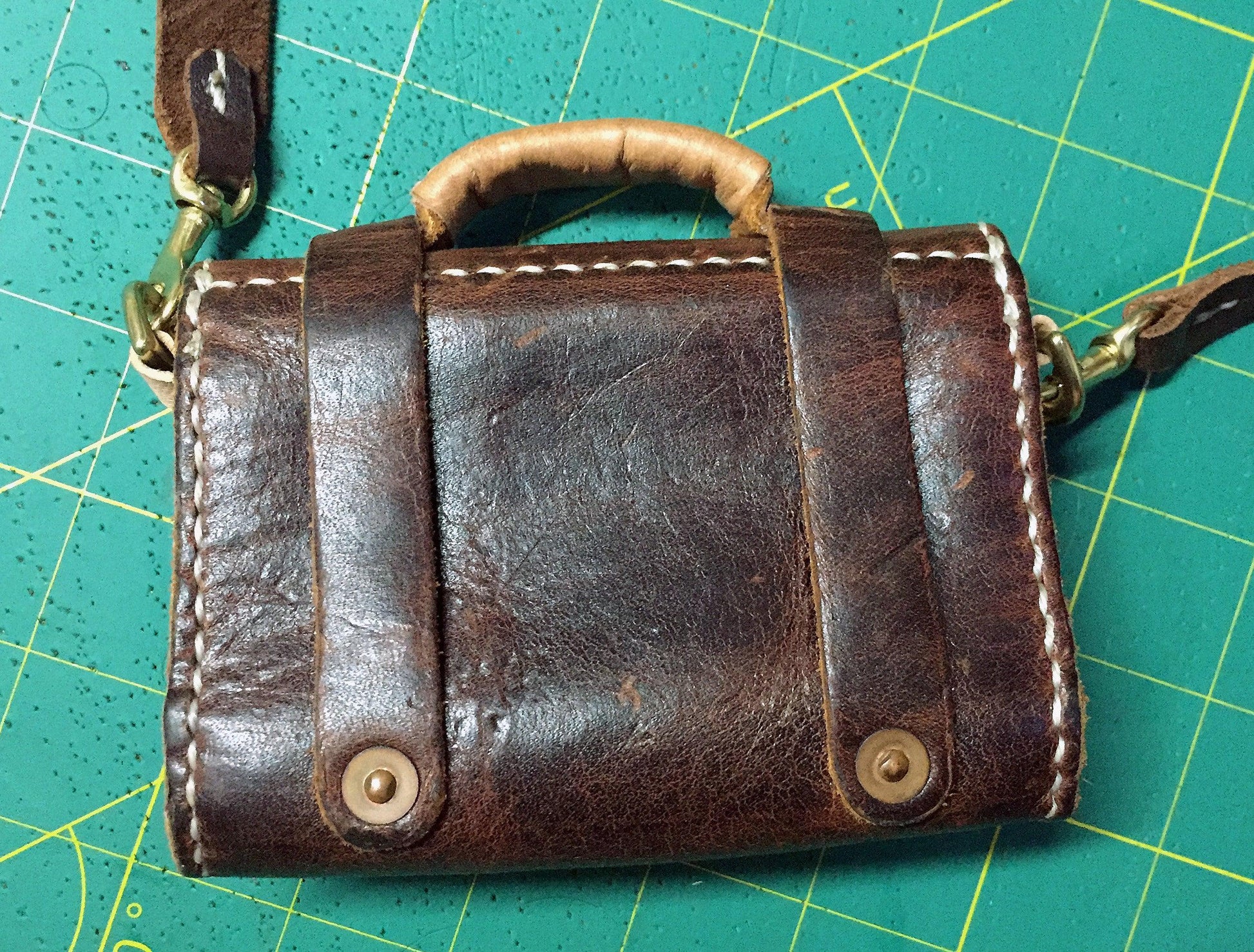 Tiny Card Briefcase Leather Craft PDF Pattern Download - Karlova Design