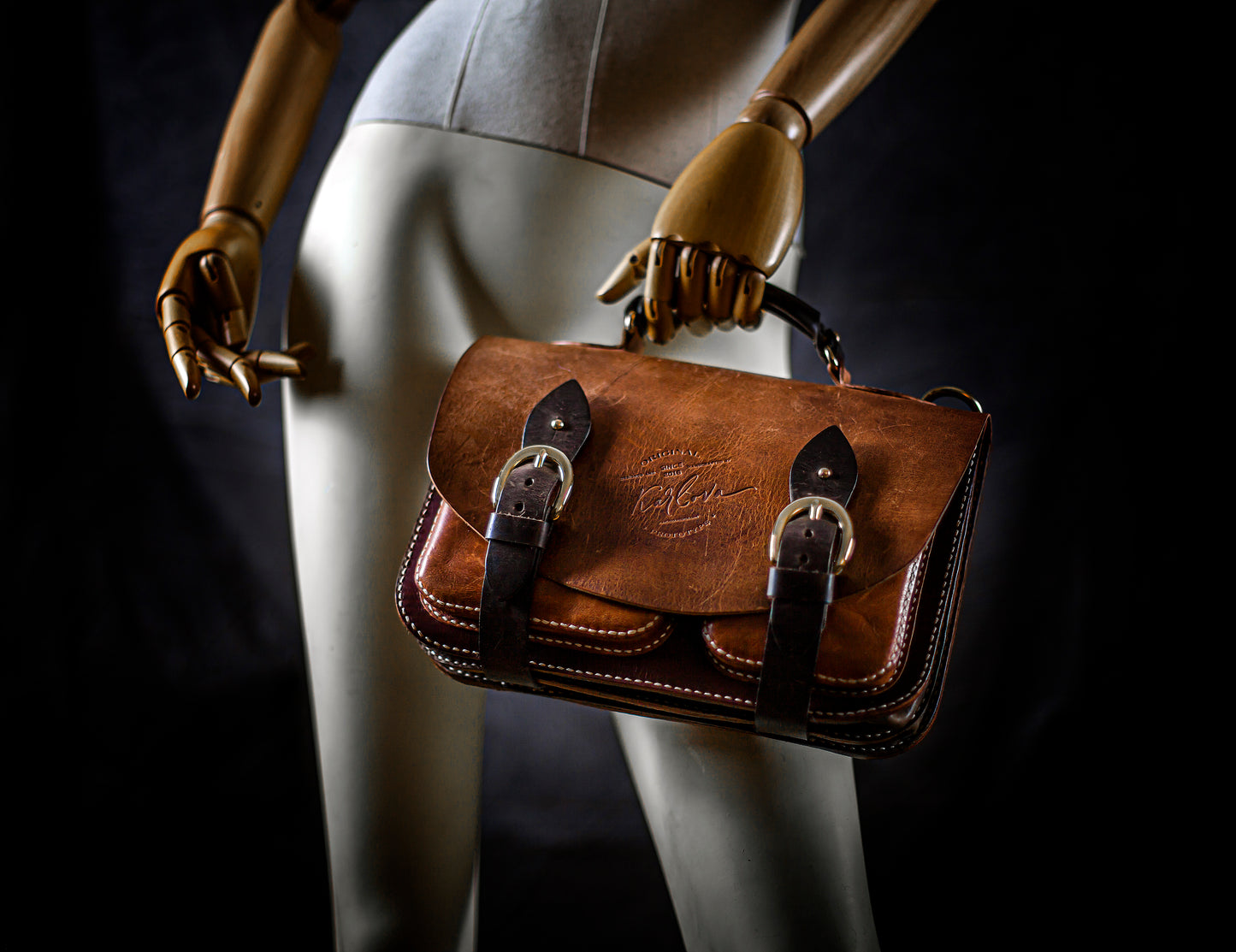 Classic vintage satchel crossbody bag, shoulder bag, messenger, mens briefcase Printable Leather Craft DIY PDF Pattern by Karlova Design, Leatherwork Template for Hand Stitching