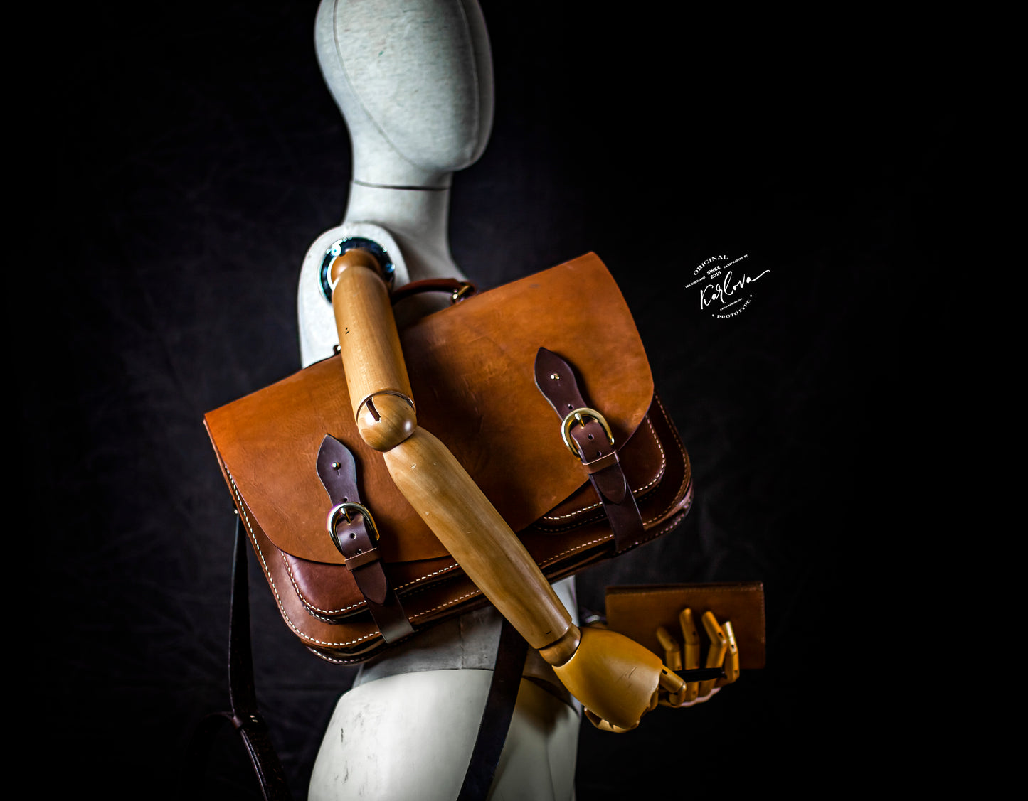 Classic vintage satchel crossbody bag, shoulder bag, messenger, mens briefcase Printable Leather Craft DIY PDF Pattern by Karlova Design, Leatherwork Template for Hand Stitching