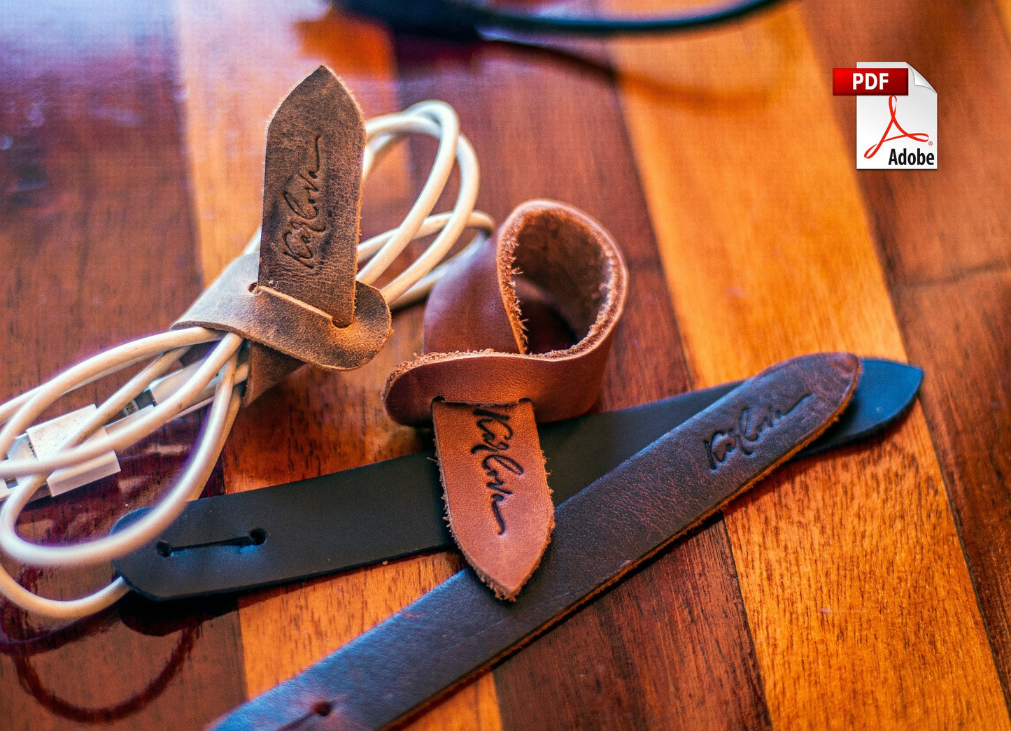 Free Cable Tie Leather Pattern - Download PDF - Video Tutorial - Karlova Design