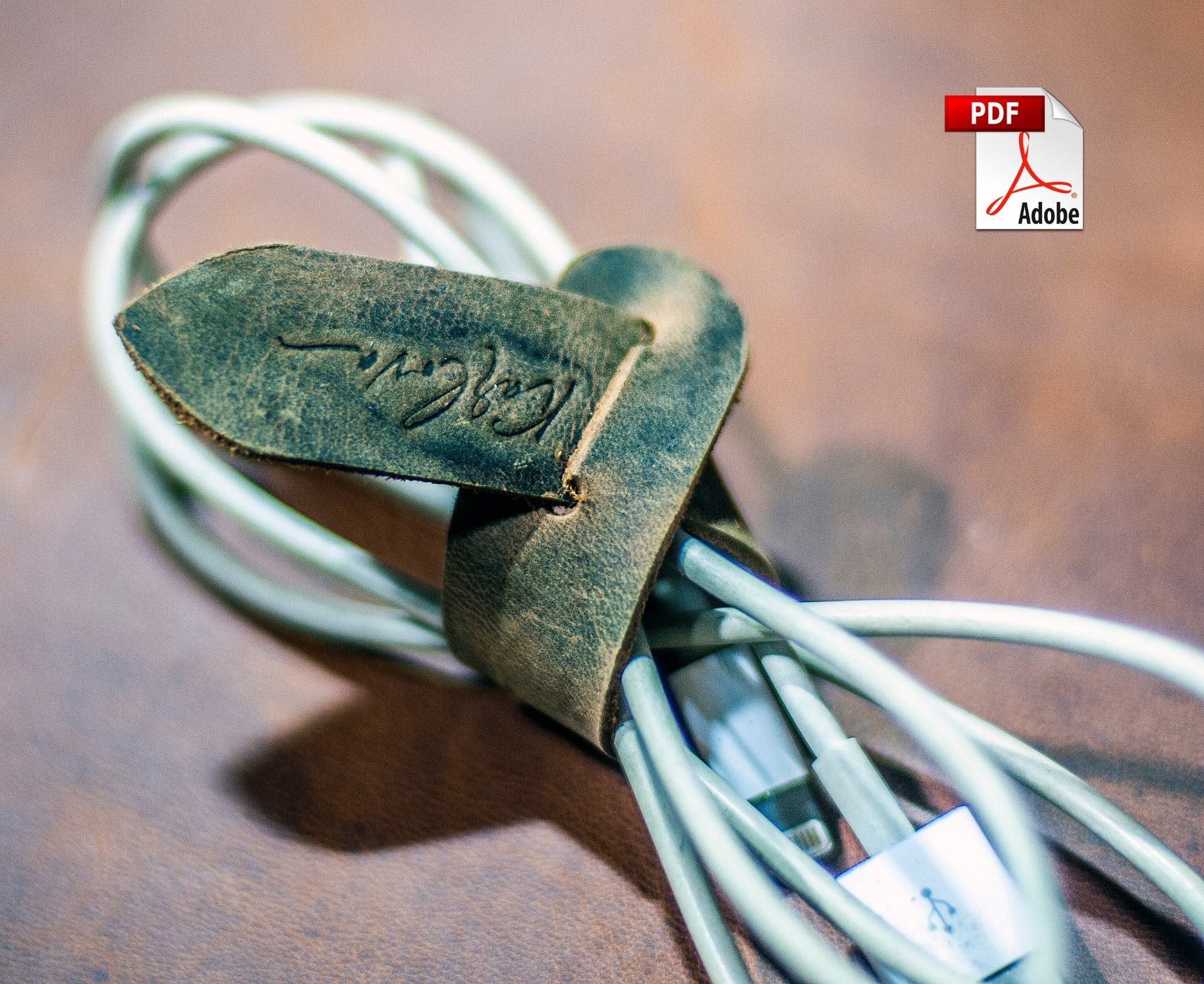 Free Cable Tie Leather Pattern - Download PDF - Video Tutorial - Karlova Design