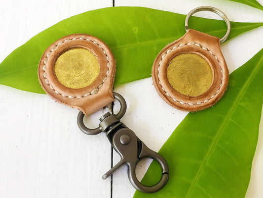 Free Coin Keyring Leather Pattern - Download PDF - Karlova Design
